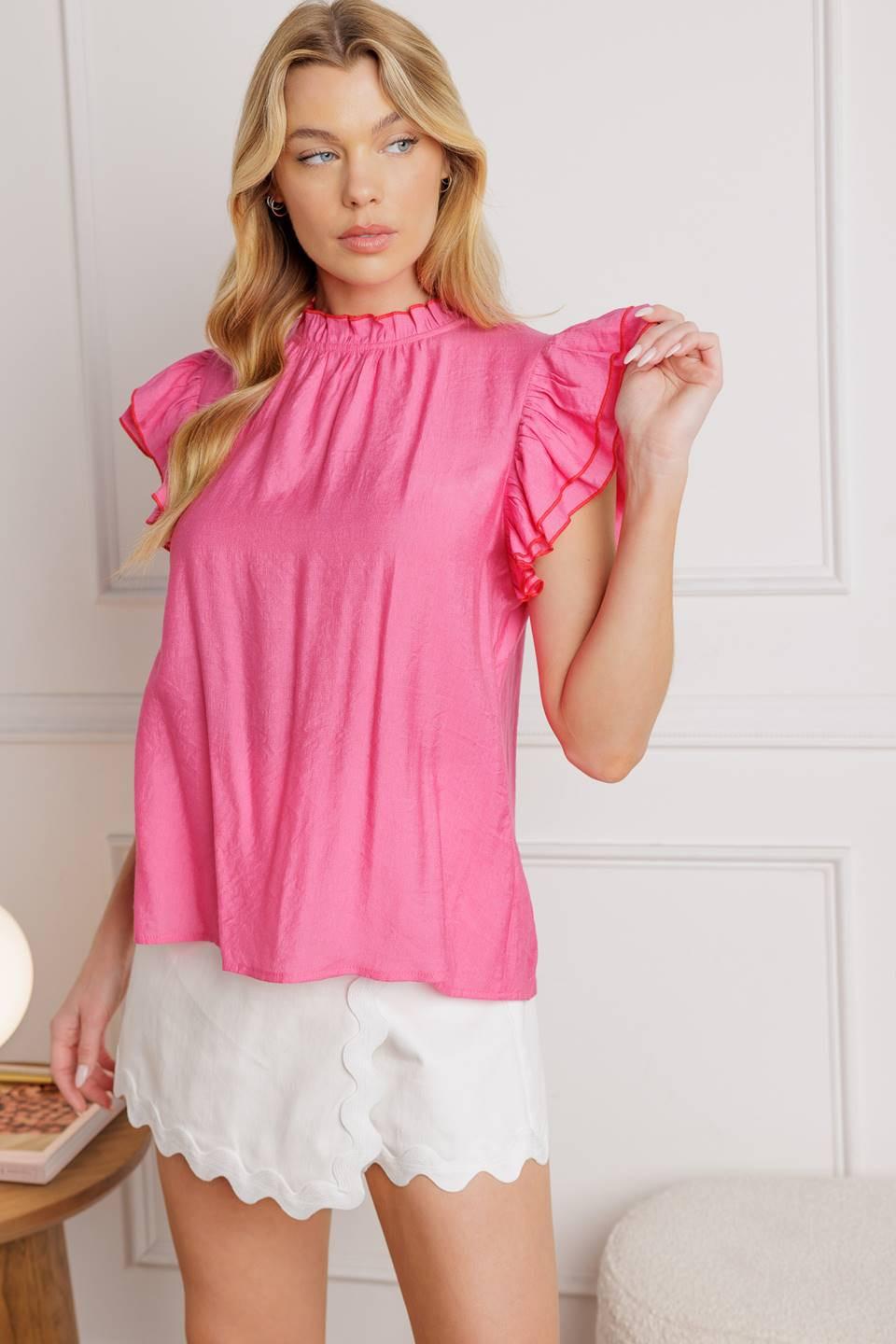 PUSH THE LIMIT WOVEN TOP - Flying Tomato - TOPS - Flying Tomato