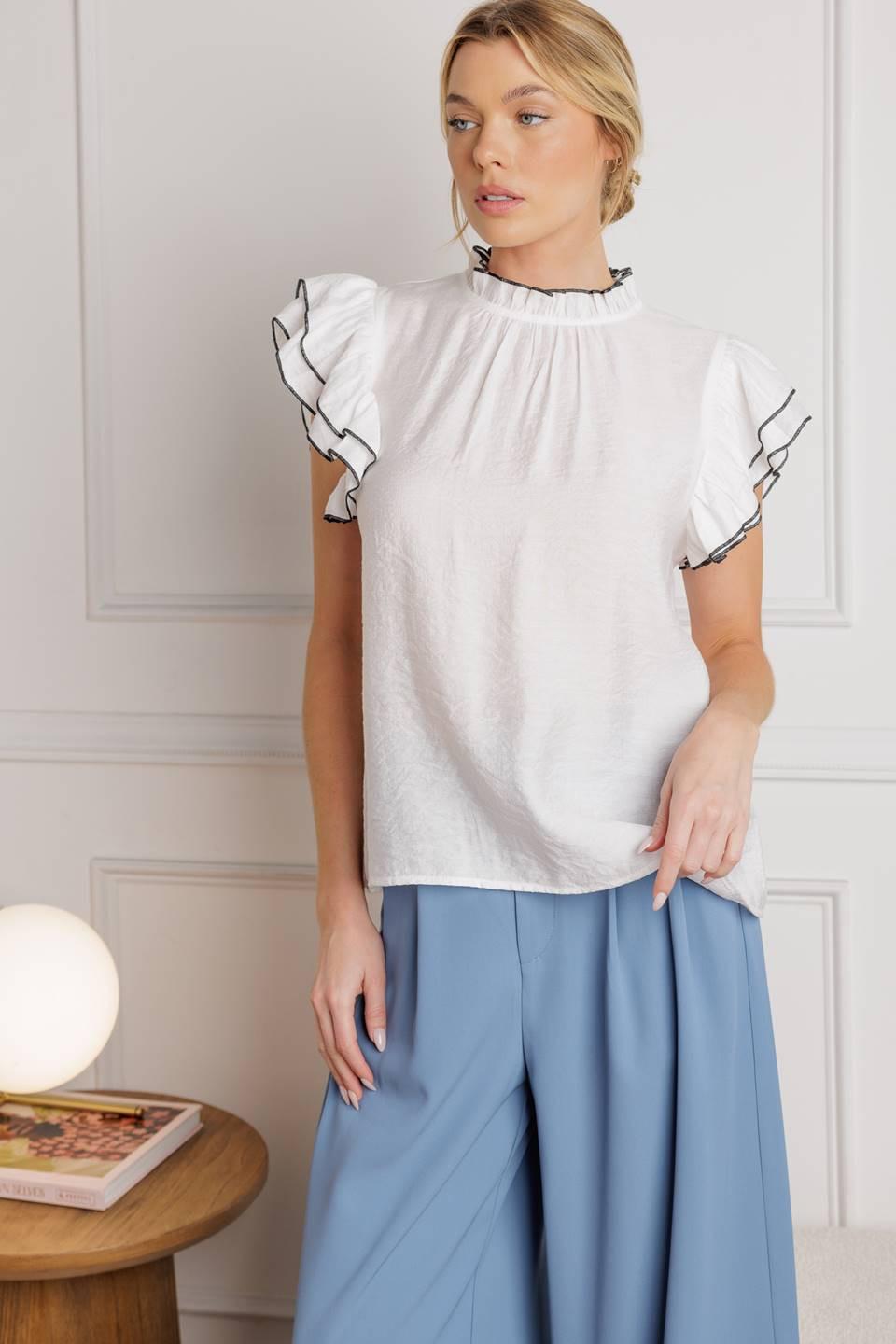 PUSH THE LIMIT WOVEN TOP - Flying Tomato - TOPS - Flying Tomato