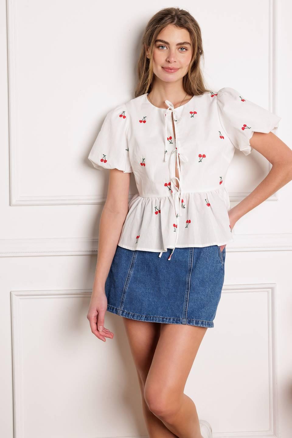 CLOSER THAN EVER WOVEN TOP.