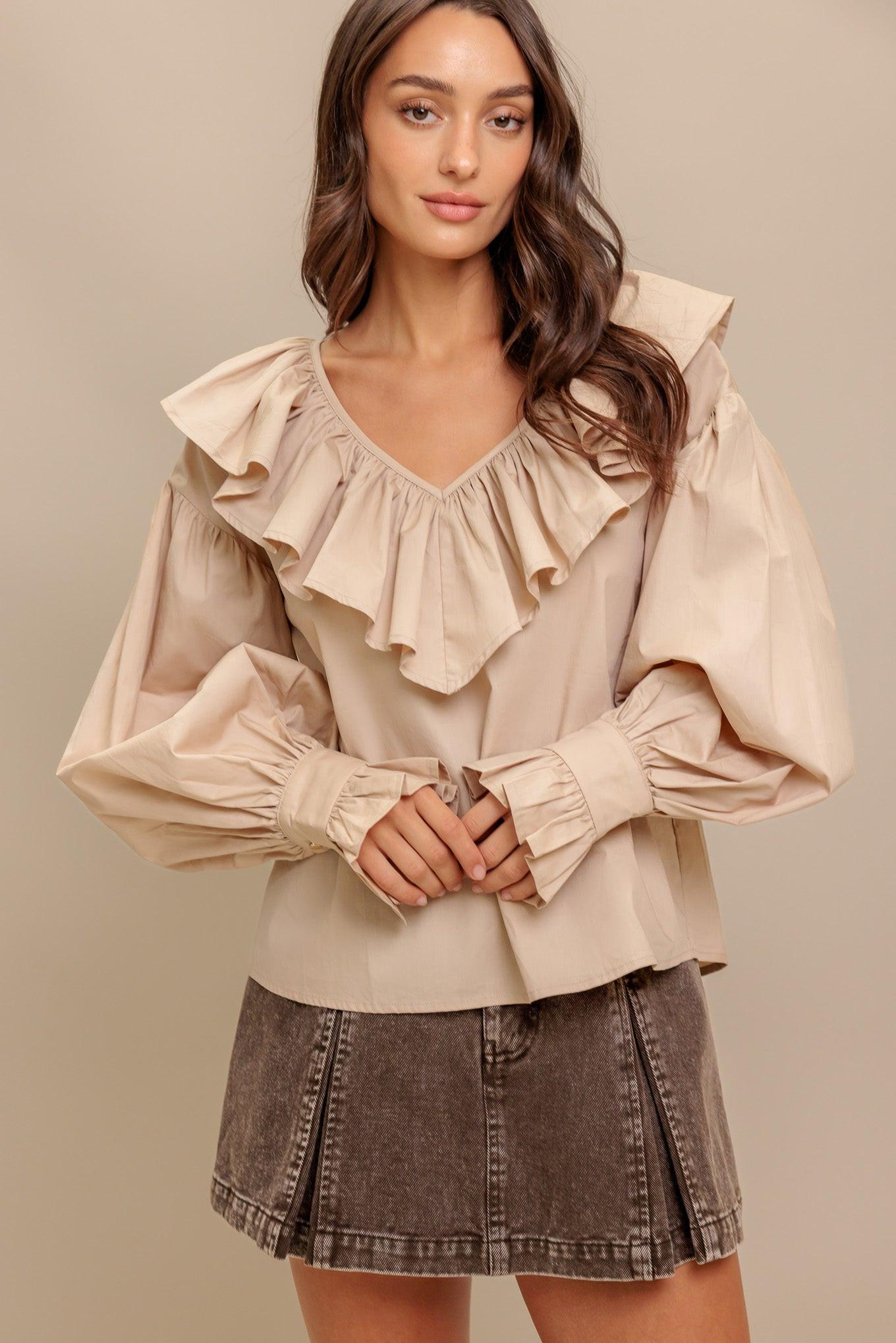 COUTURE CODE WOVEN TOP.