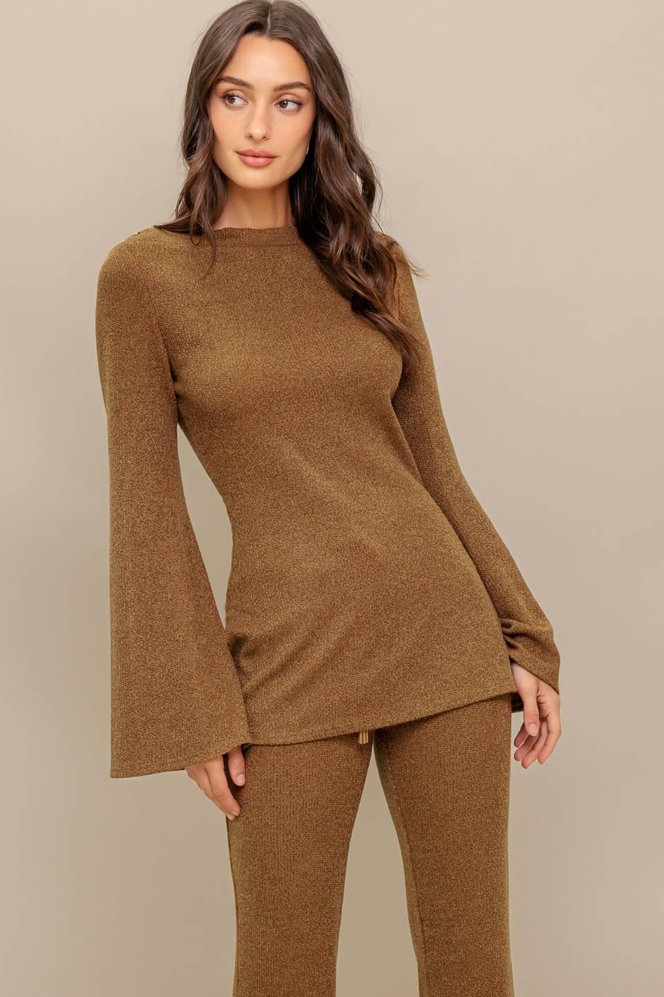 FLARE TOUCH SOLID TUNIC TOP - Flying Tomato - TOPS - Flying Tomato