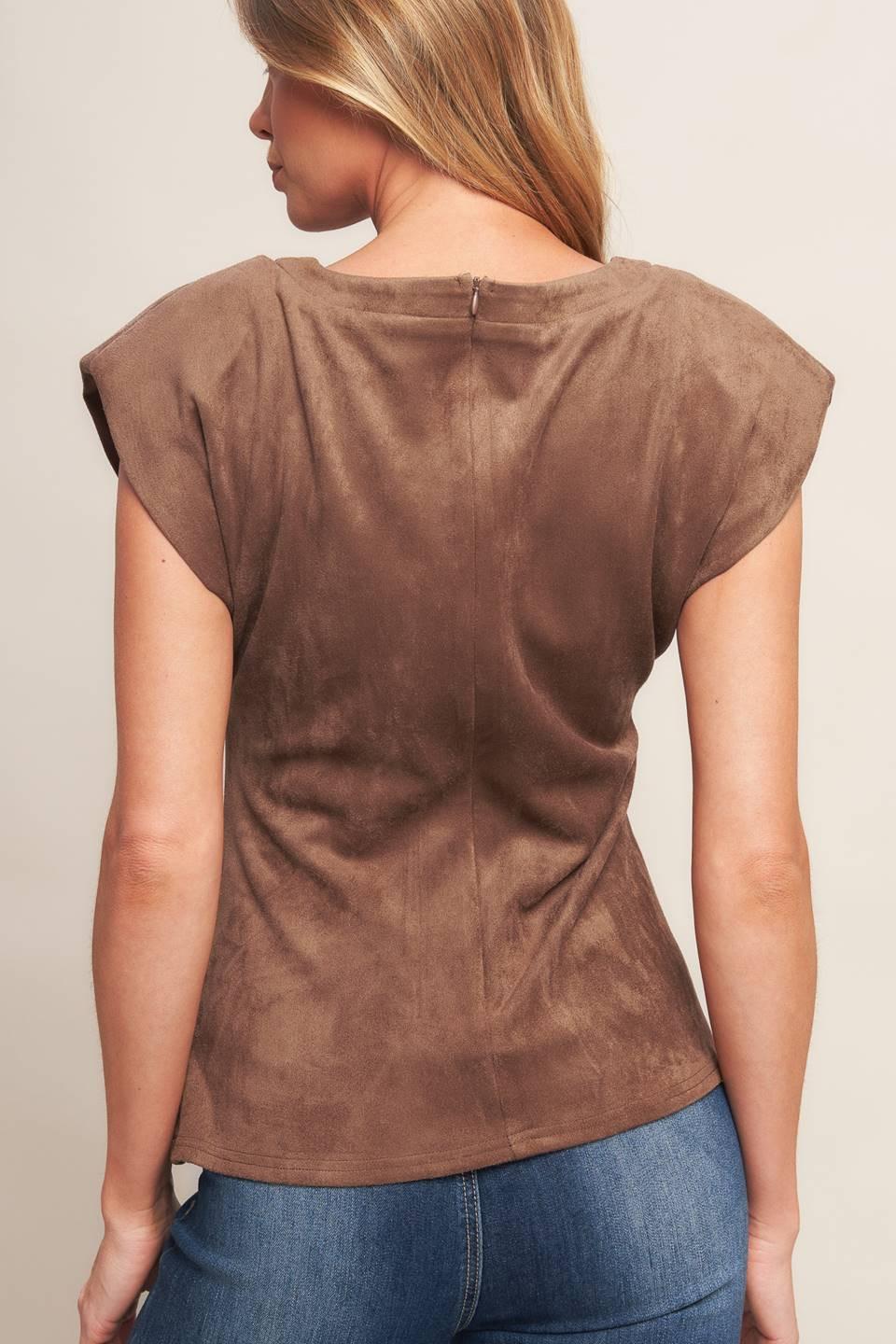MY EVERYDAY BEST FAUX SUEDE TOP.
