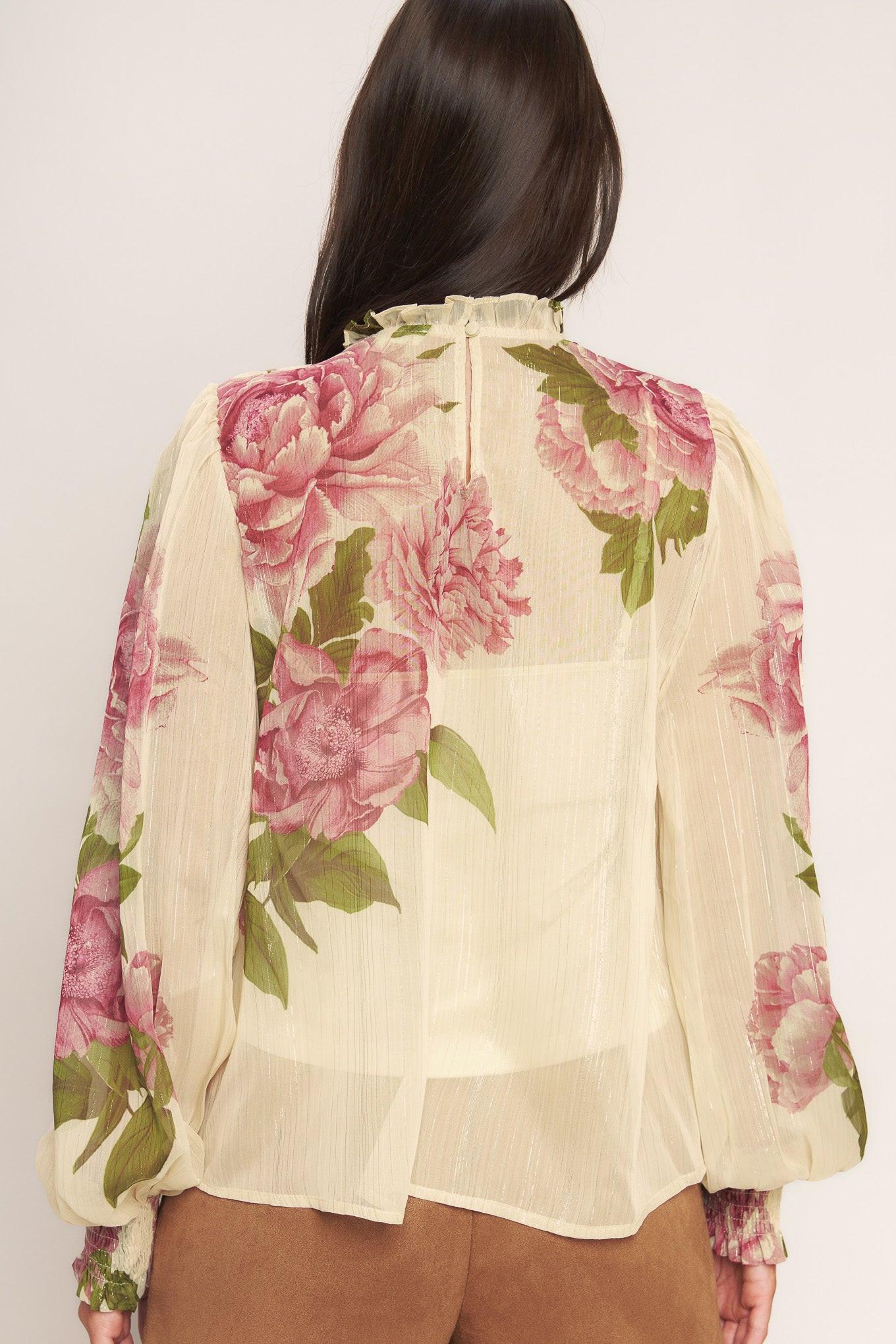 ROMANTIC HERITAGE WOVEN TOP.
