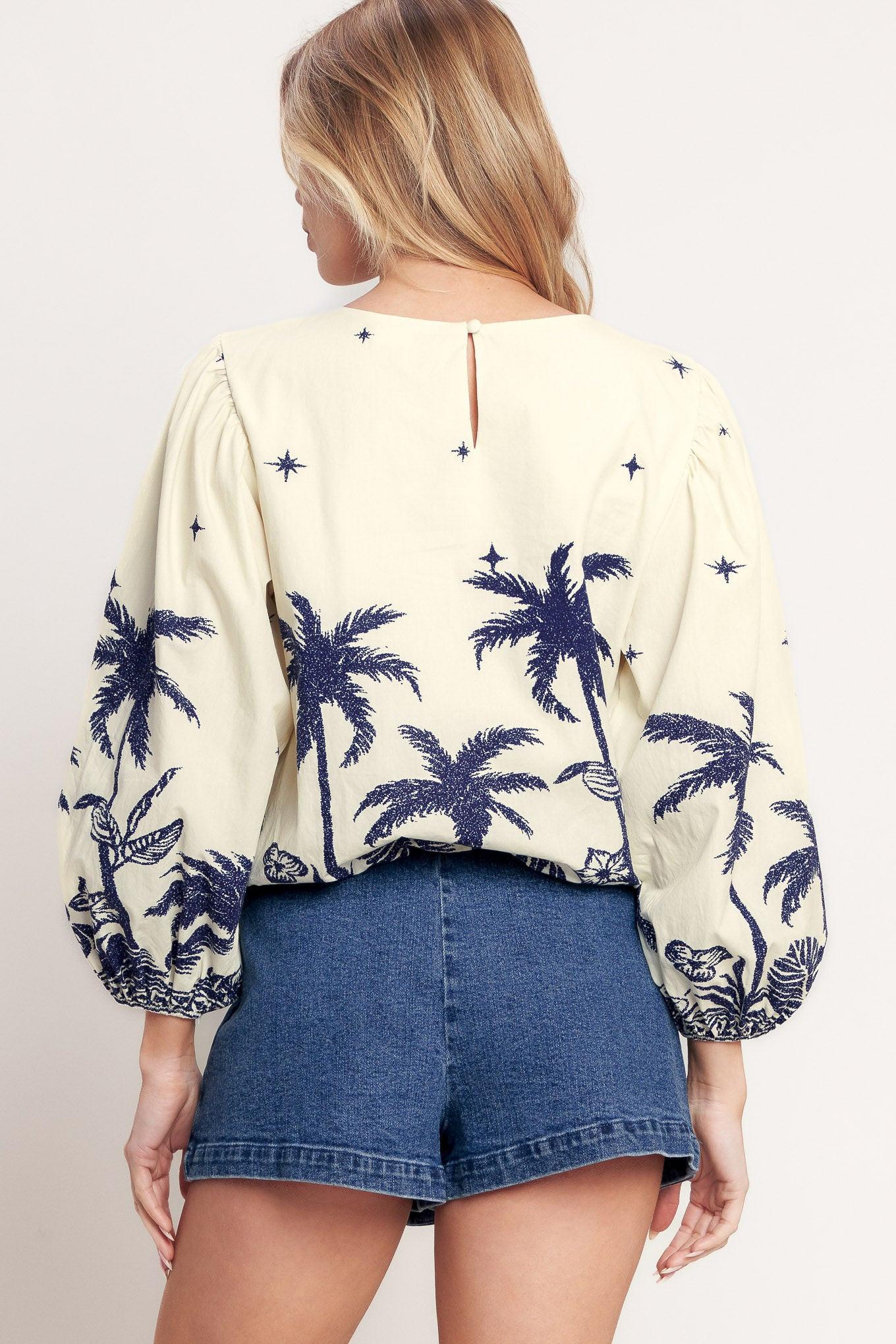 BOHO CONSTELLATION WOVEN TOP.