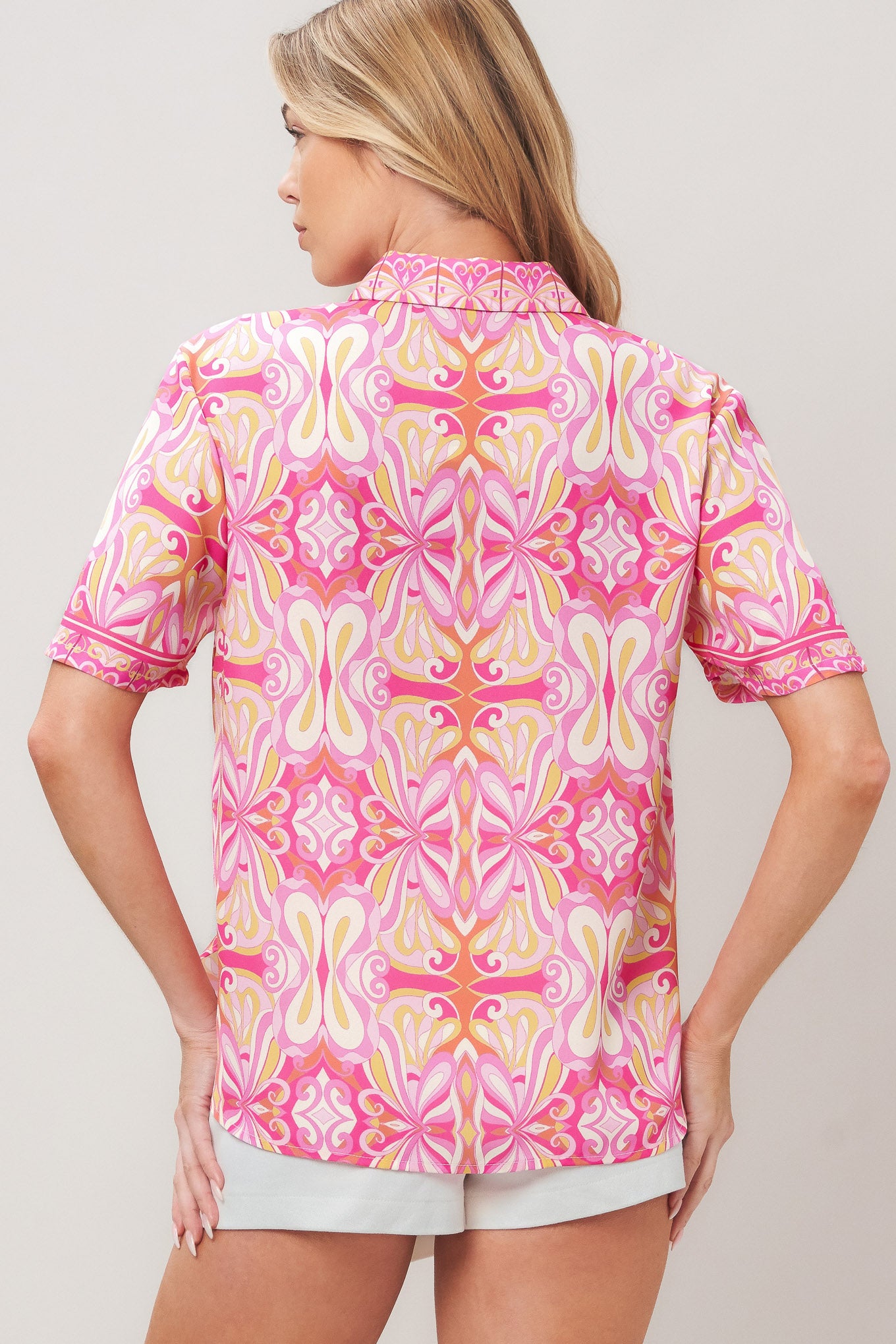 CANDY ORBIT WOVEN TOP.