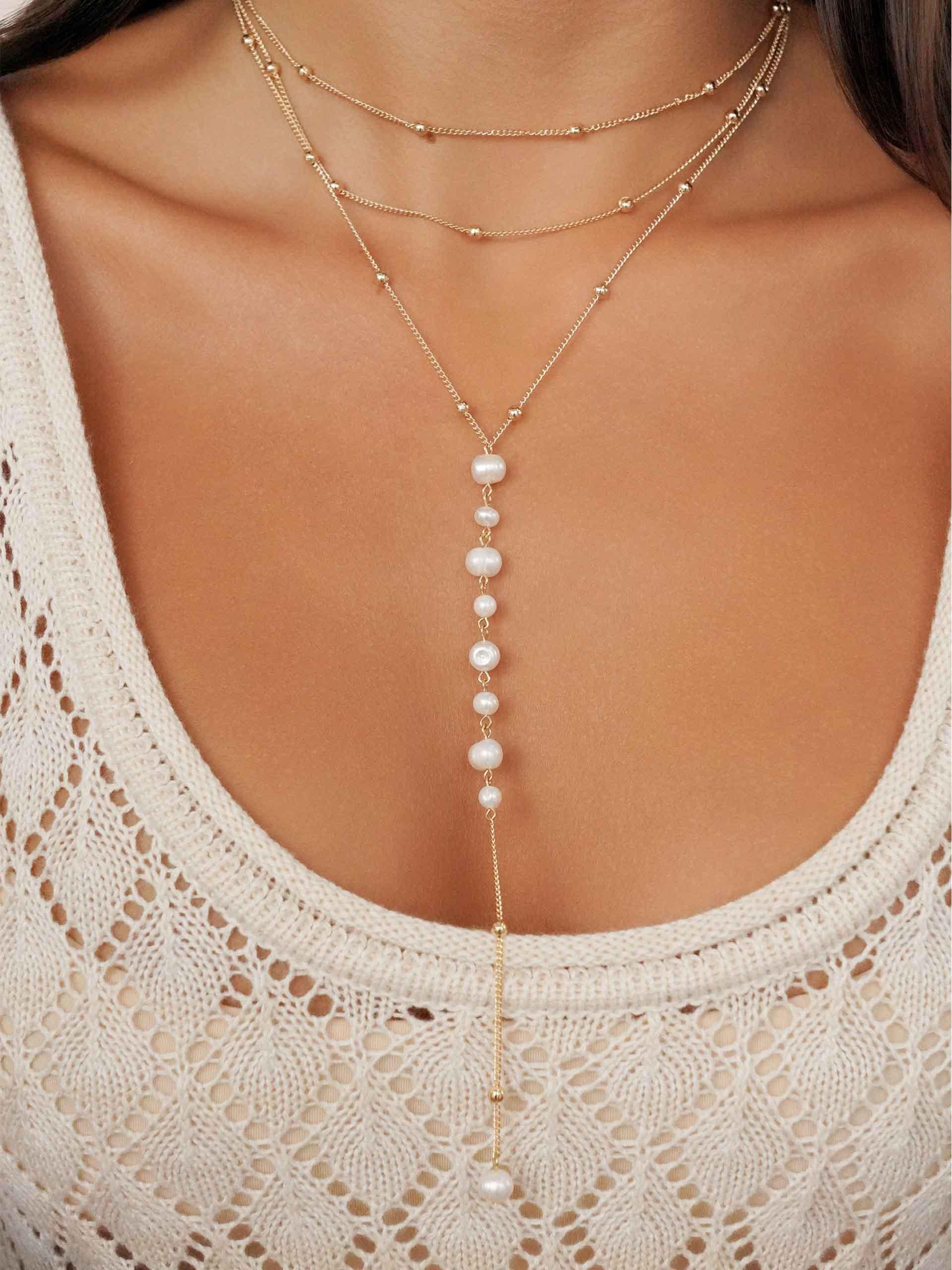 Coastal Pearl Lariat - Flying Tomato - Necklaces - Ettika