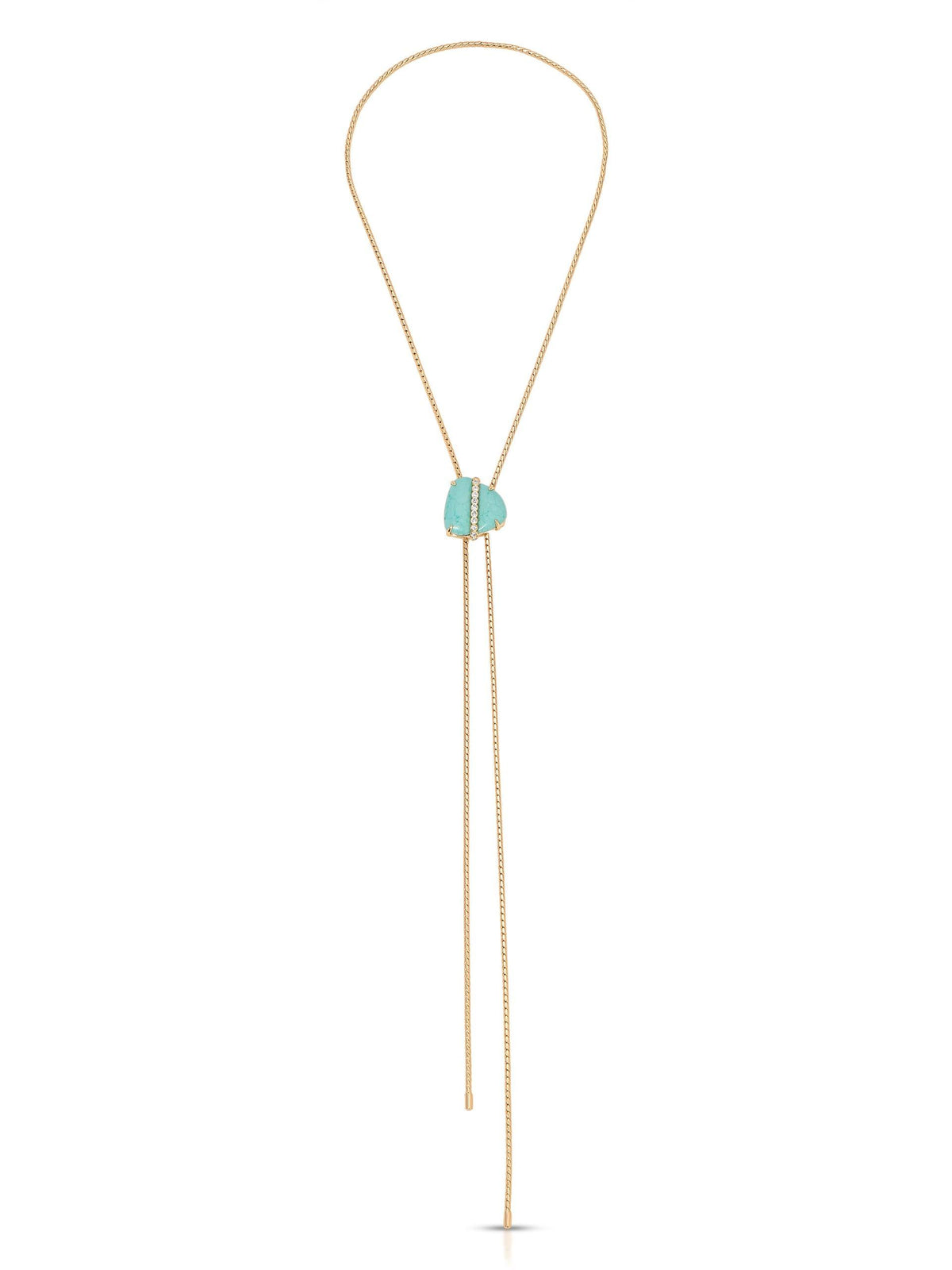 Turquoise Solstice Bolo Necklace - Flying Tomato - Necklaces - Ettika