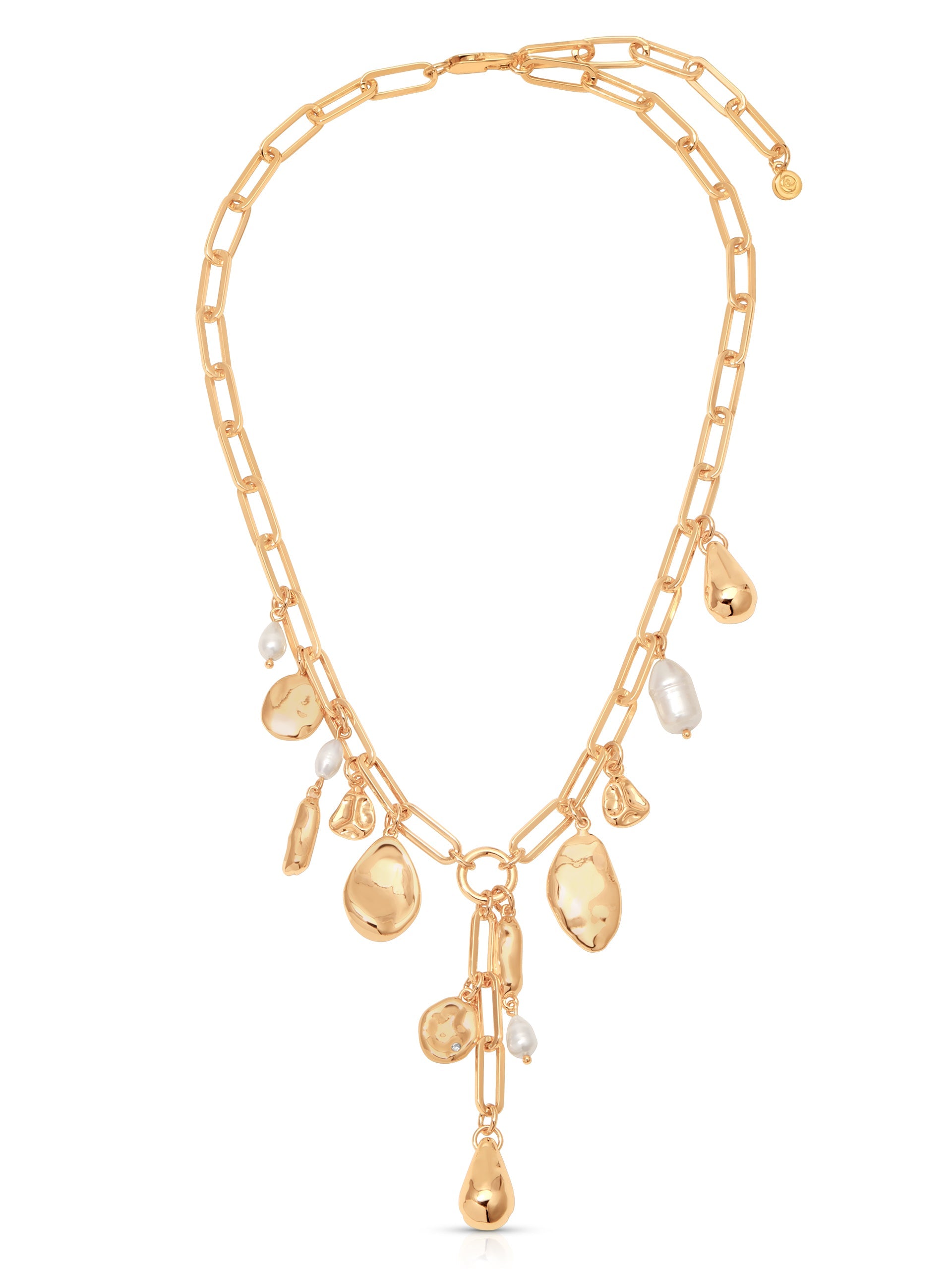Melting Metal Charm Lariat.