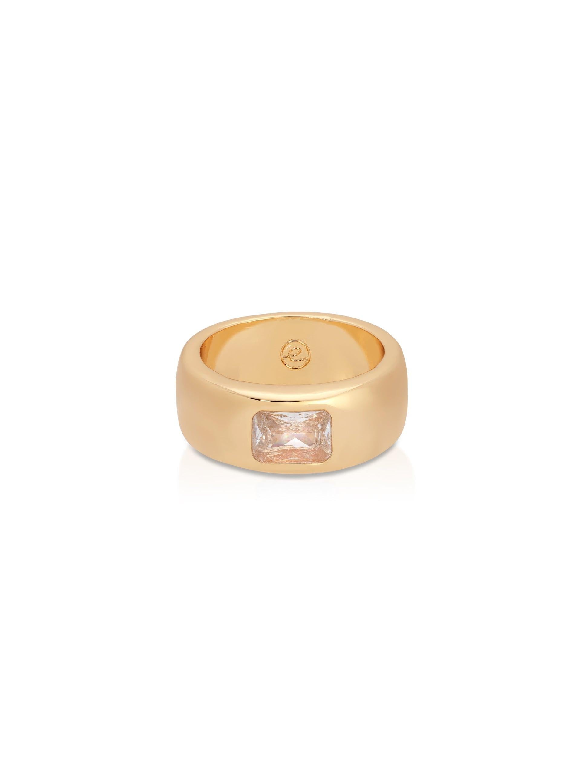 Emerald Cut Treasure Ring - Flying Tomato - Rings - Ettika
