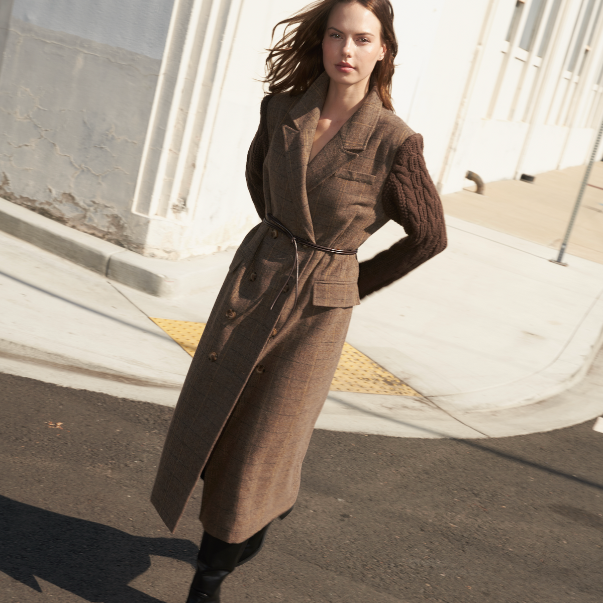 FIELDLINE HERITAGE WOVEN MIDI COAT.