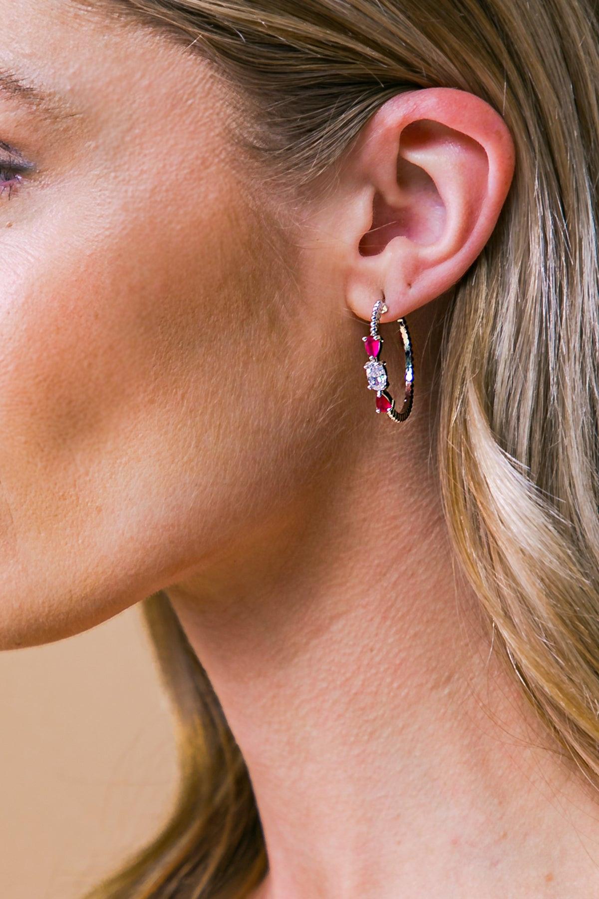STERLING TRIBAL EARRINGS.