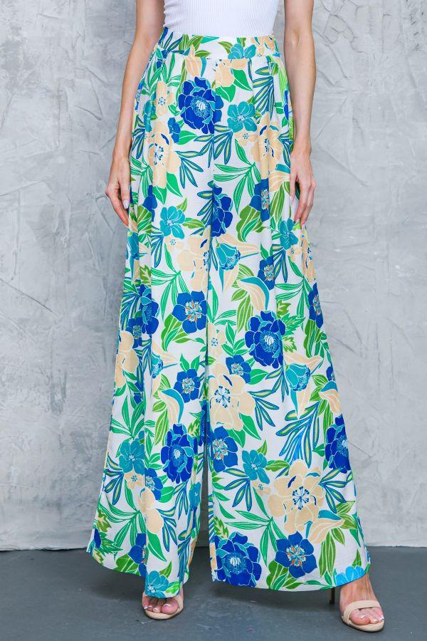 FLORAL IN THE WORLD WOVEN PANTS.