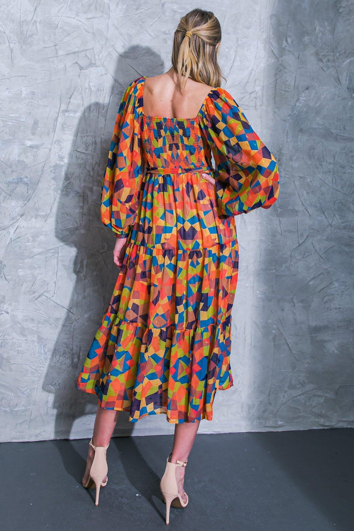 NOTHING WAS THE SAME WOVEN MIDI DRESS.