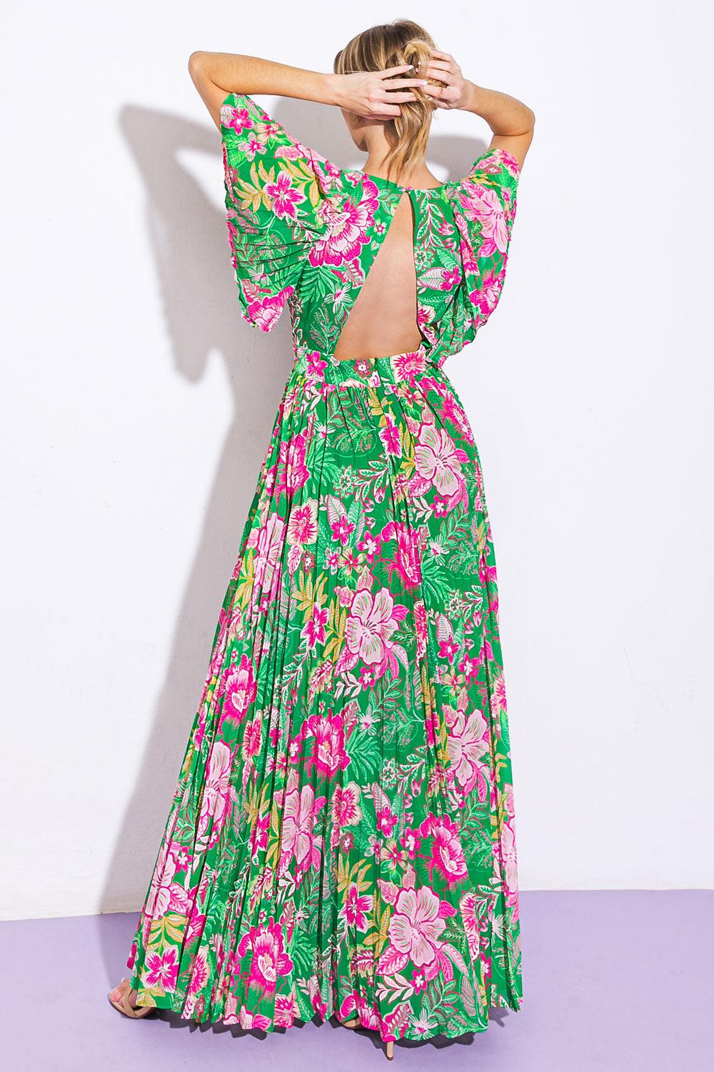 ALL NIGHT REVIVAL WOVEN MAXI DRESS.