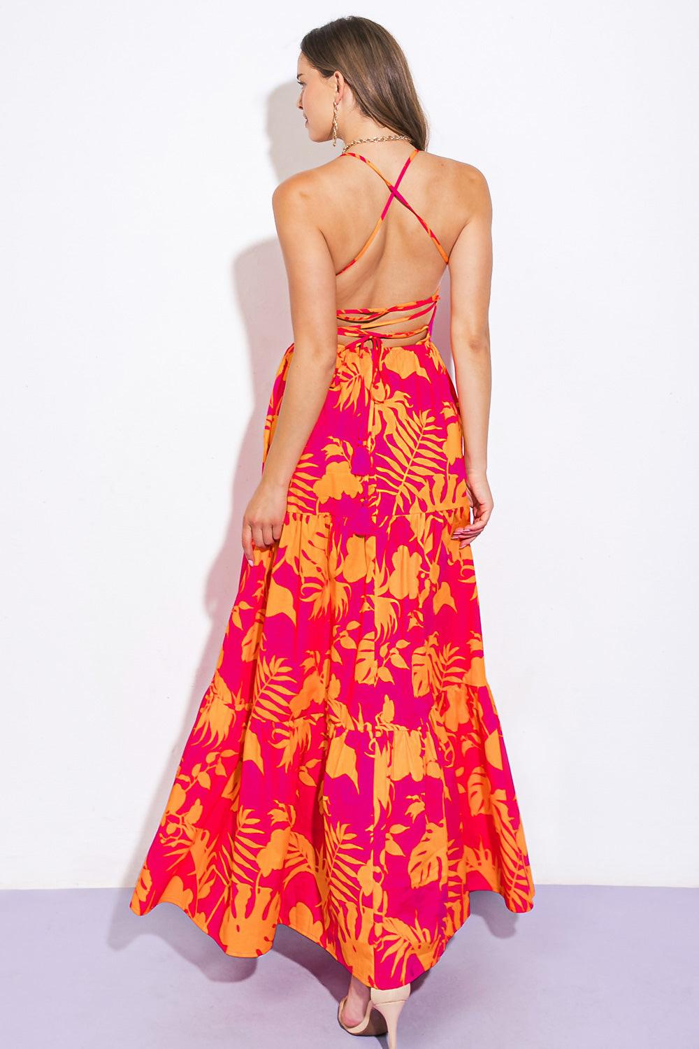 CLOSE TO YOUR HEART WOVEN MAXI DRESS.