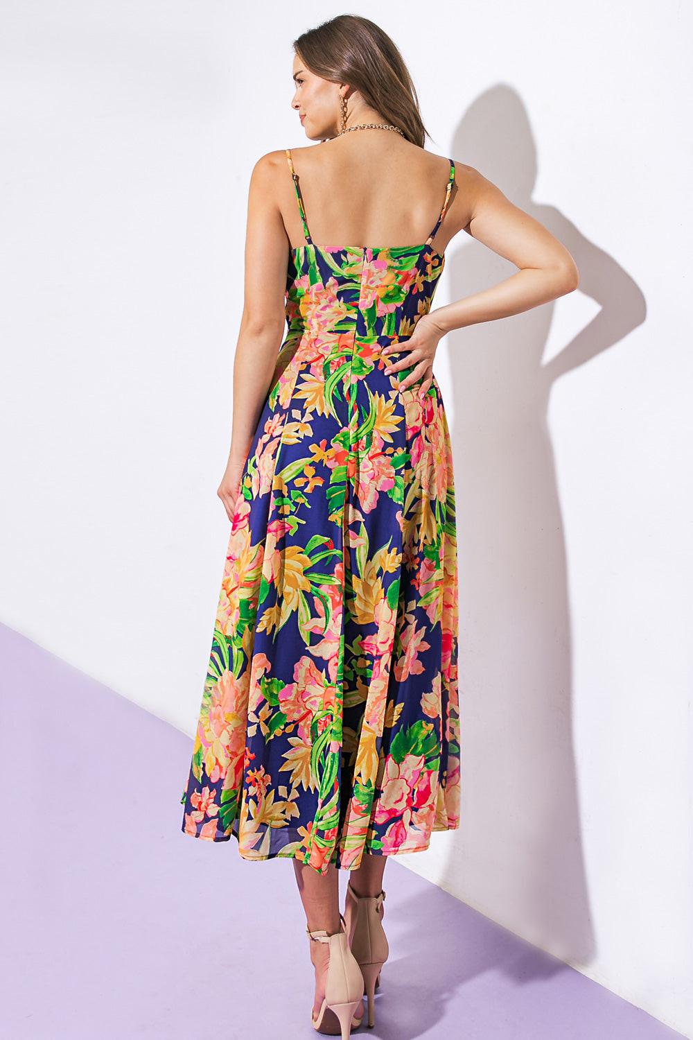 SWEETEST SOUL WOVEN MIDI DRESS.