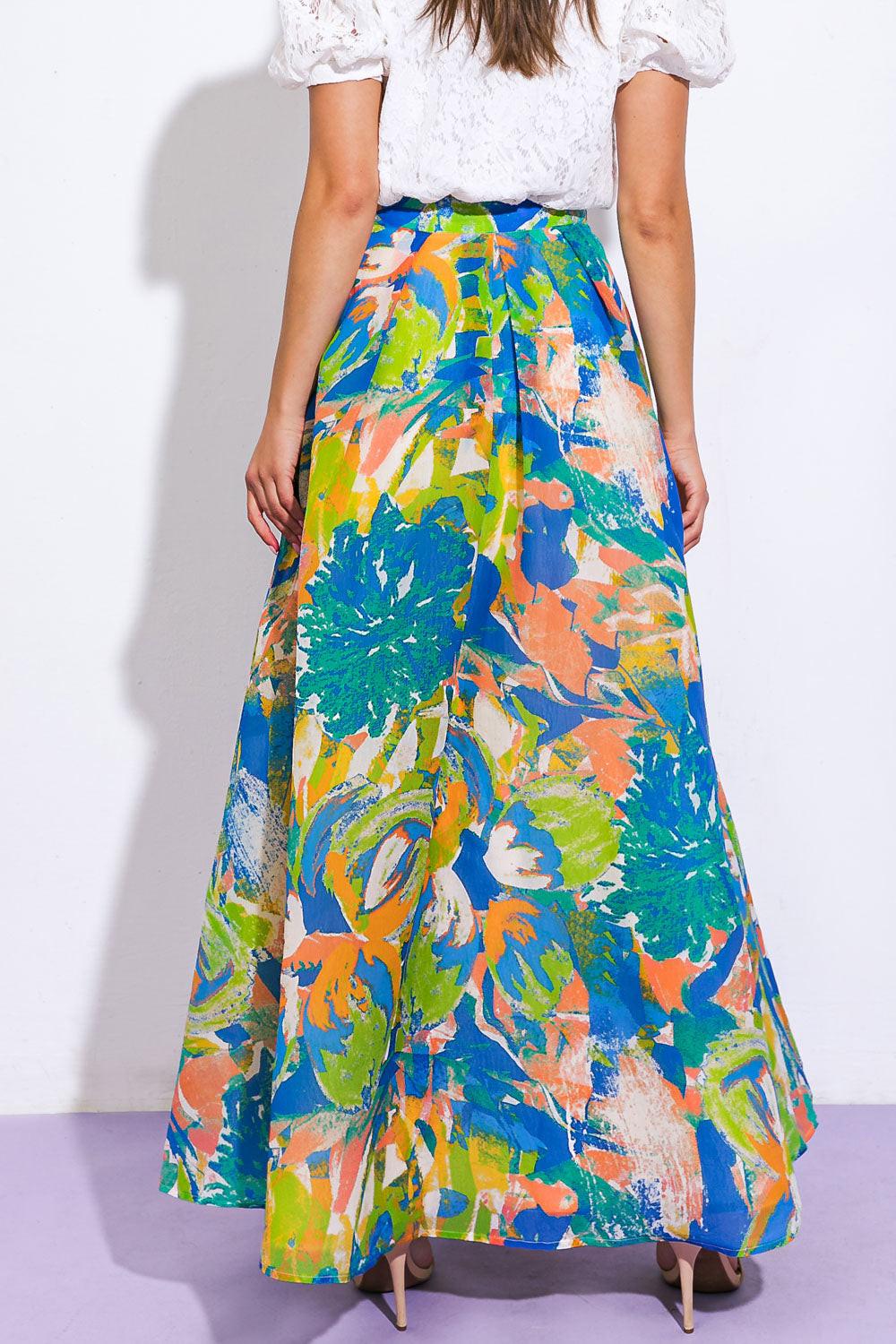 COASTAL CHIC WOVEN MAXI SKIRT.