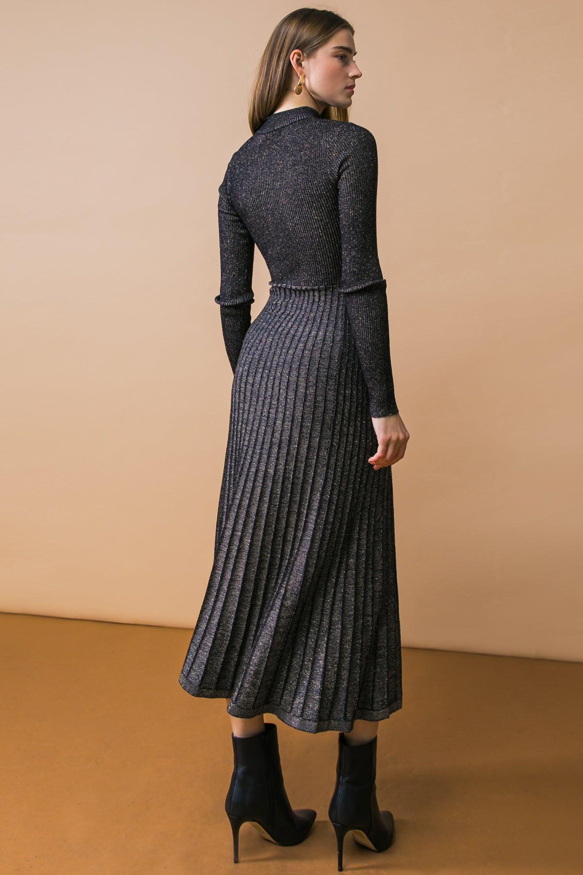 STAY COZE SWEATER MIDI DRESS.