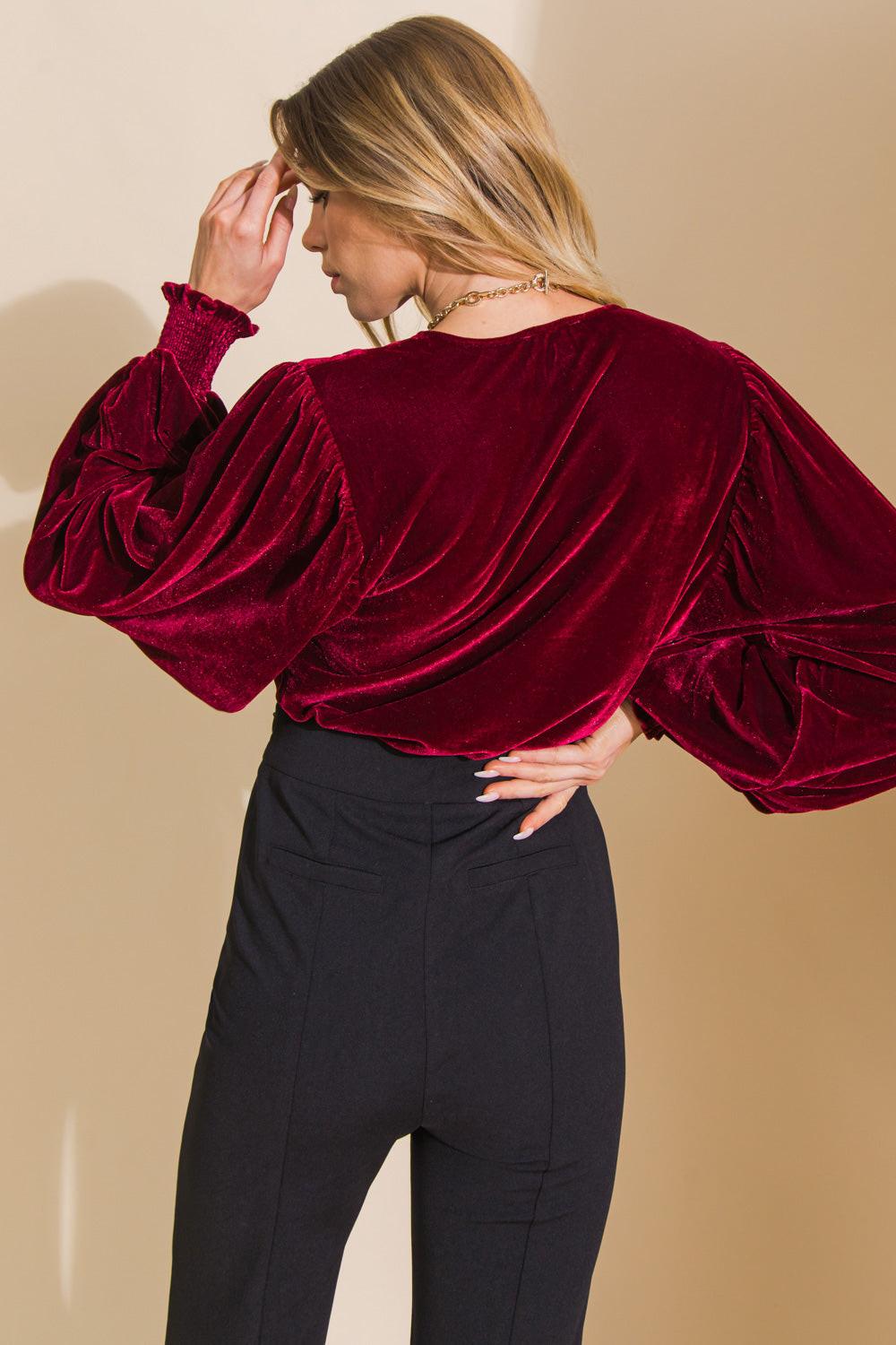 LIKE NO OTHER VELVET BODYSUIT.