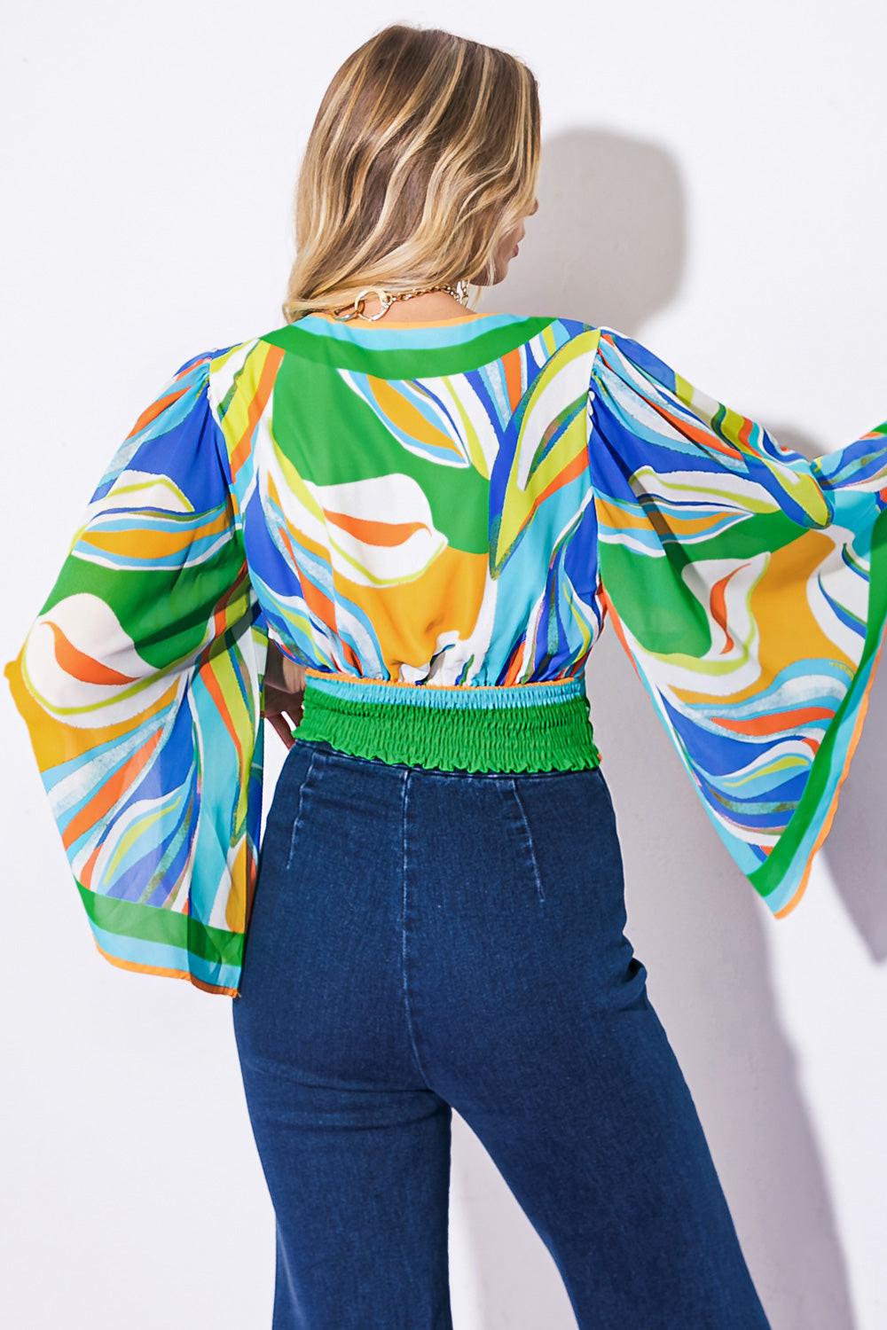 WE BELONG TOGETHER WOVEN CROP TOP.