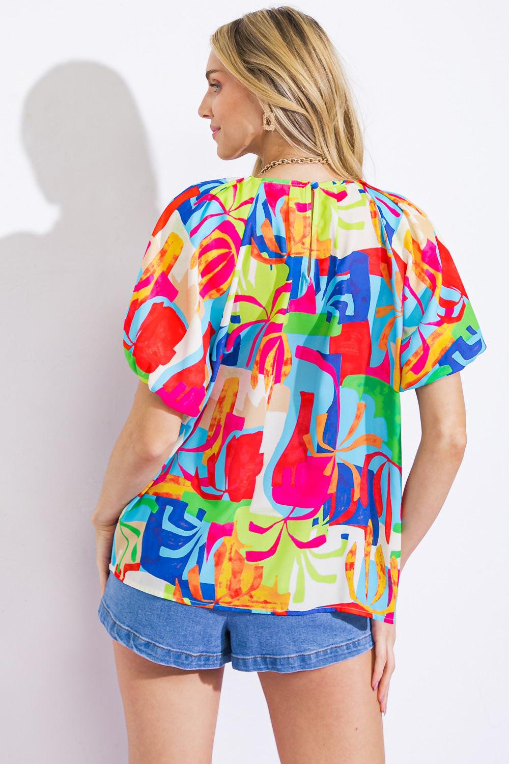 GRACEFUL BEAUTY WOVEN TOP.