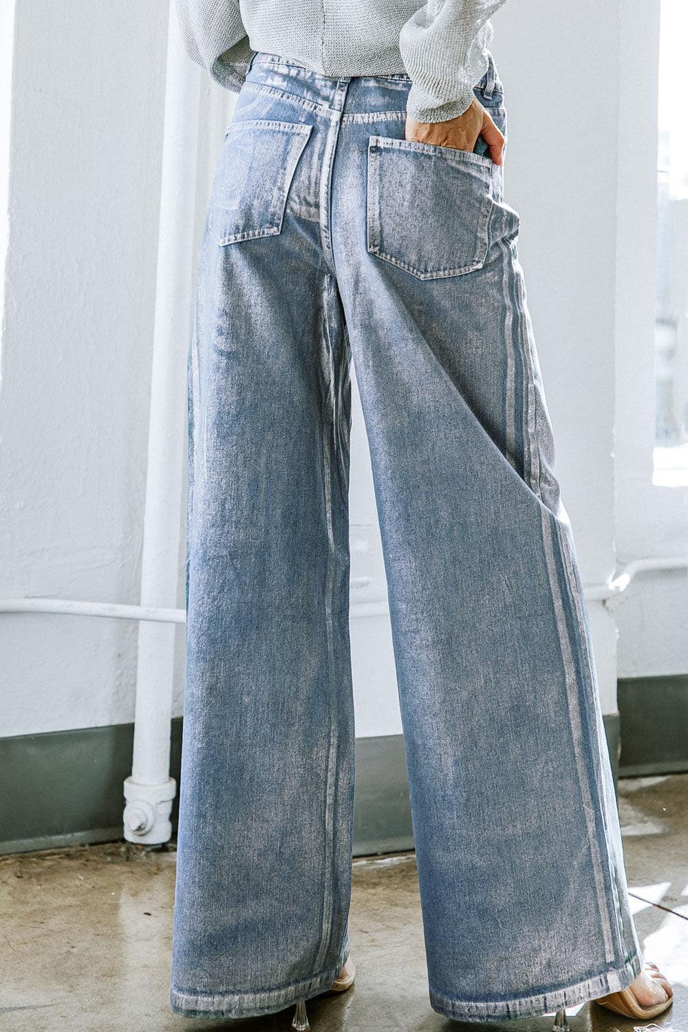 PEACE AND JOY DENIM PANTS.