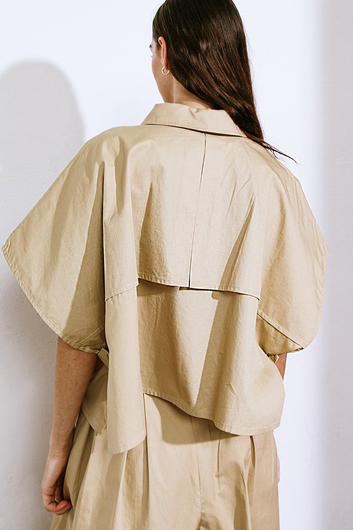 IT'S PERFECT TIMING WOVEN TOP.