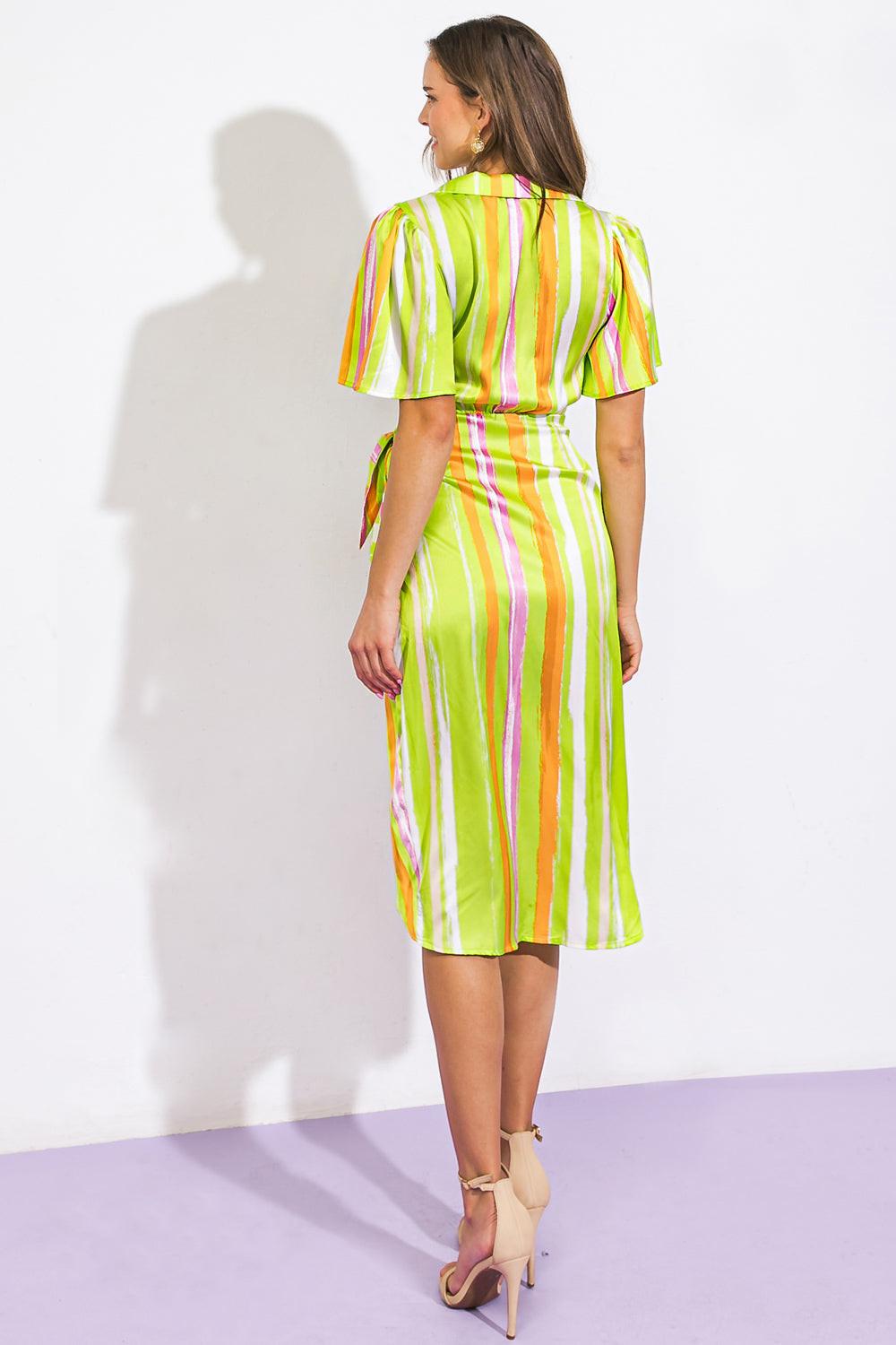 ROMANCE DREAMER SATIN WOVEN MINI DRESS.