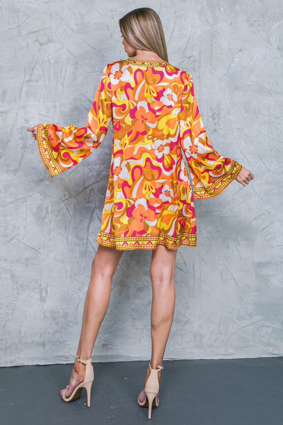 CAUGHT FEELINGS WOVEN MINI DRESS.