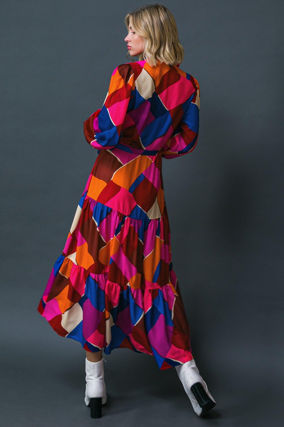 WISE WOMAN WOVEN MIDI DRESS.