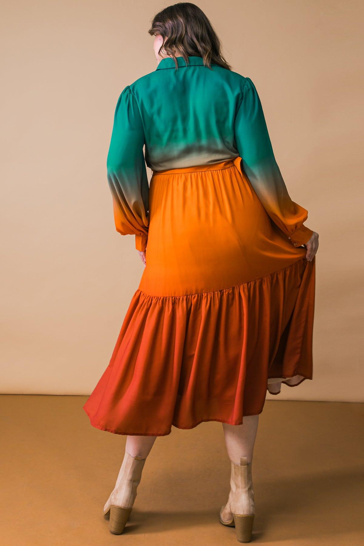 SHOW STOPPER WOVEN MIDI DRESS.