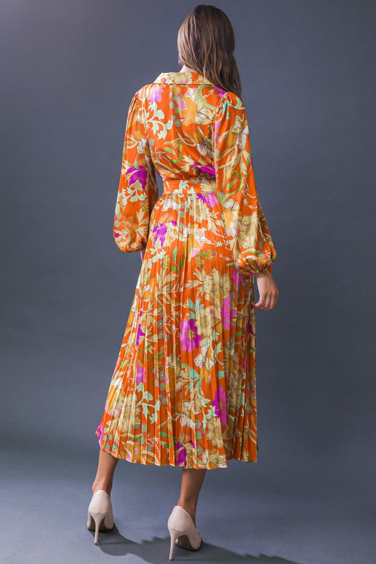 KEEP GETTING BETTER WOVEN MIDI DRESS.