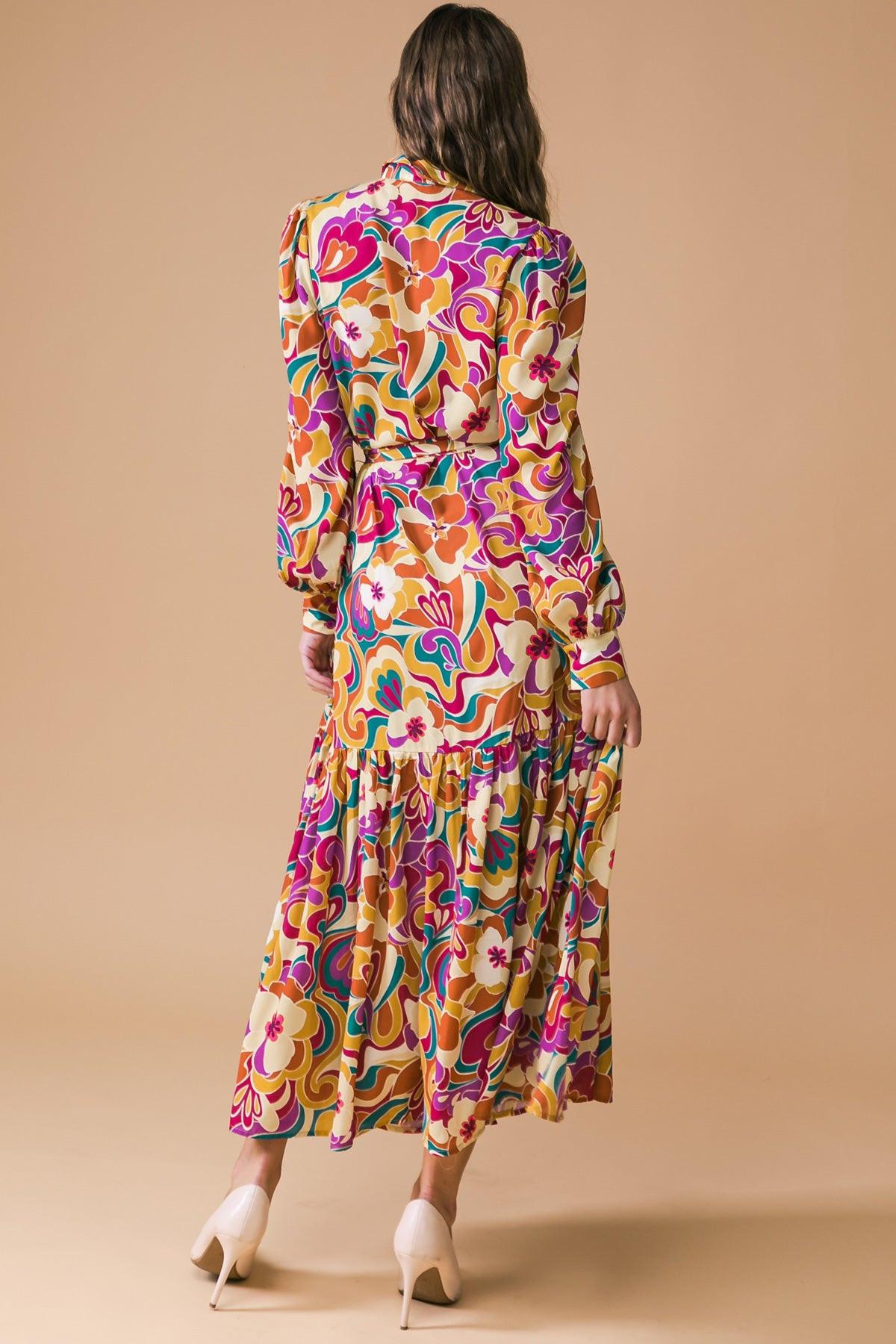MY EYES ON YOU WOVEN MIDI DRESS.