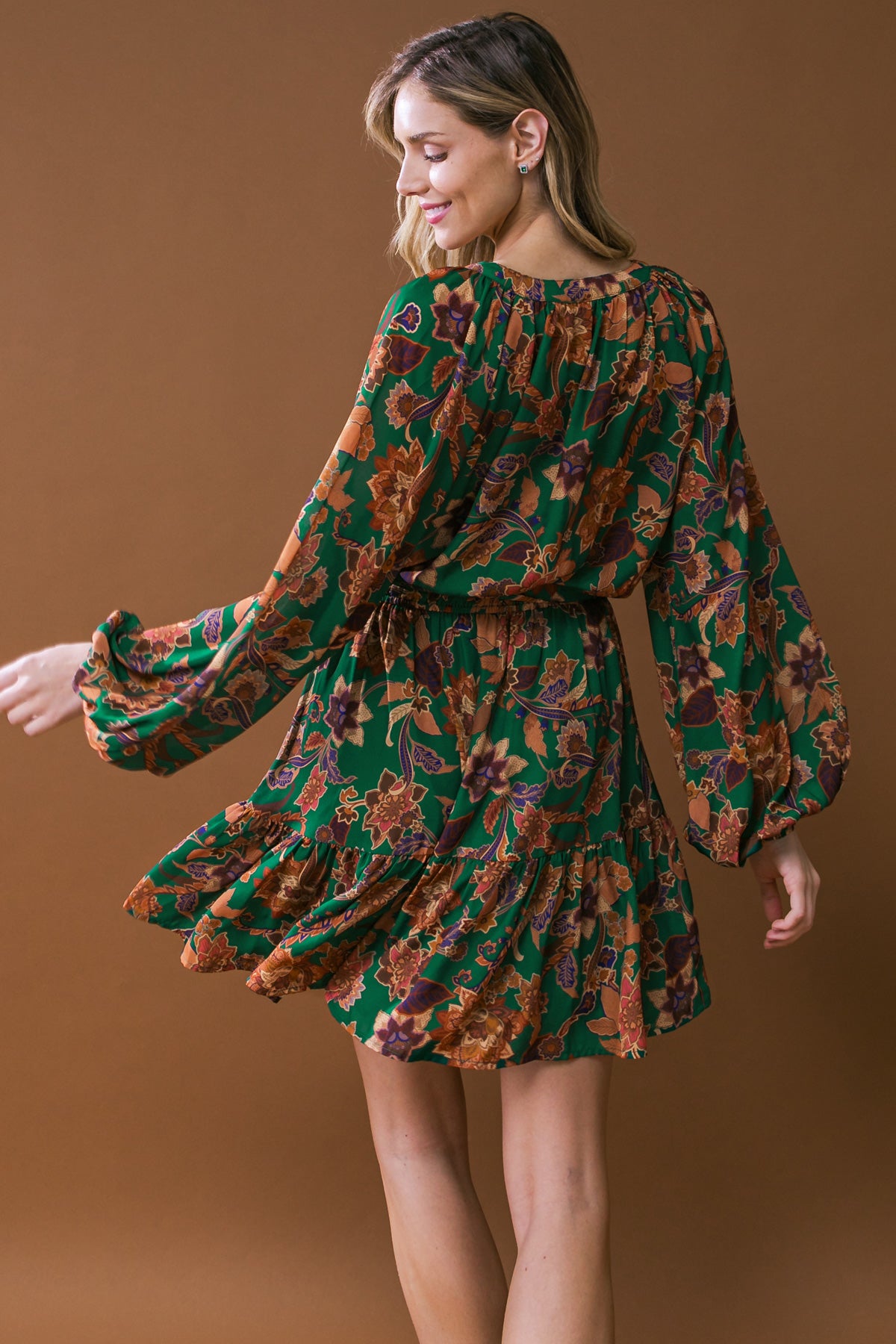 CHARMING VISION WOVEN MINI DRESS