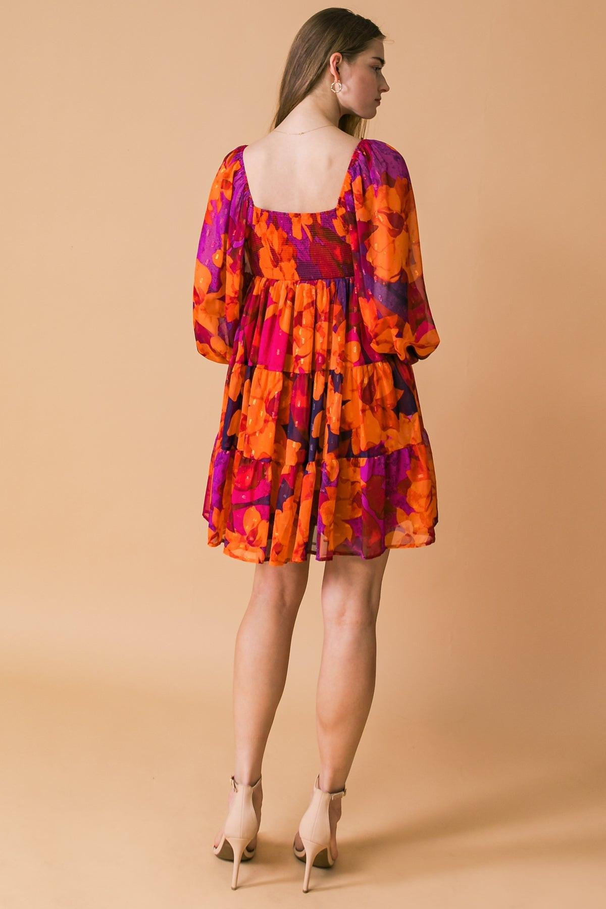 GOOD FLOWS TO ME WOVEN MINI DRESS.