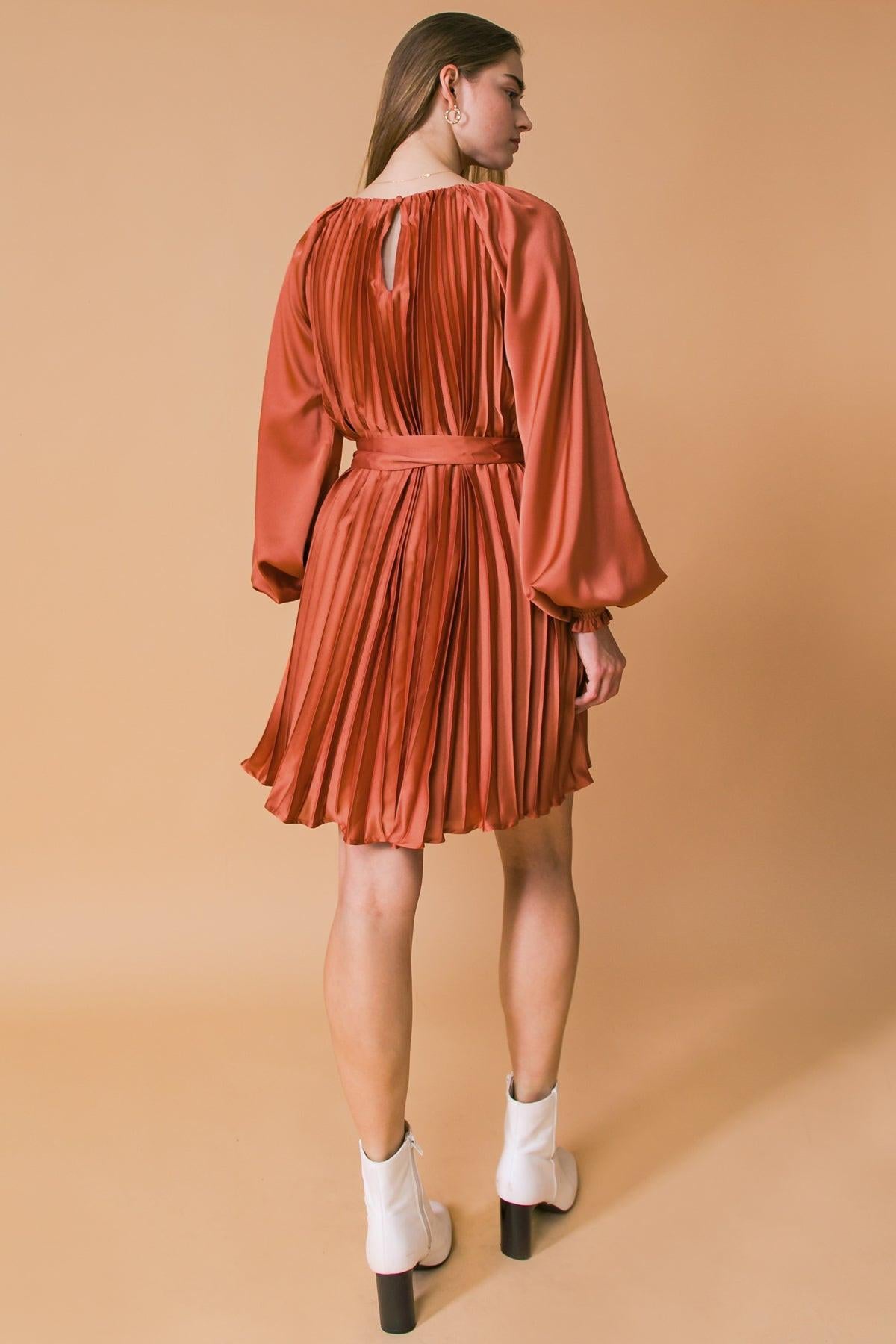 GAME CHANGER WOVEN MINI DRESS.