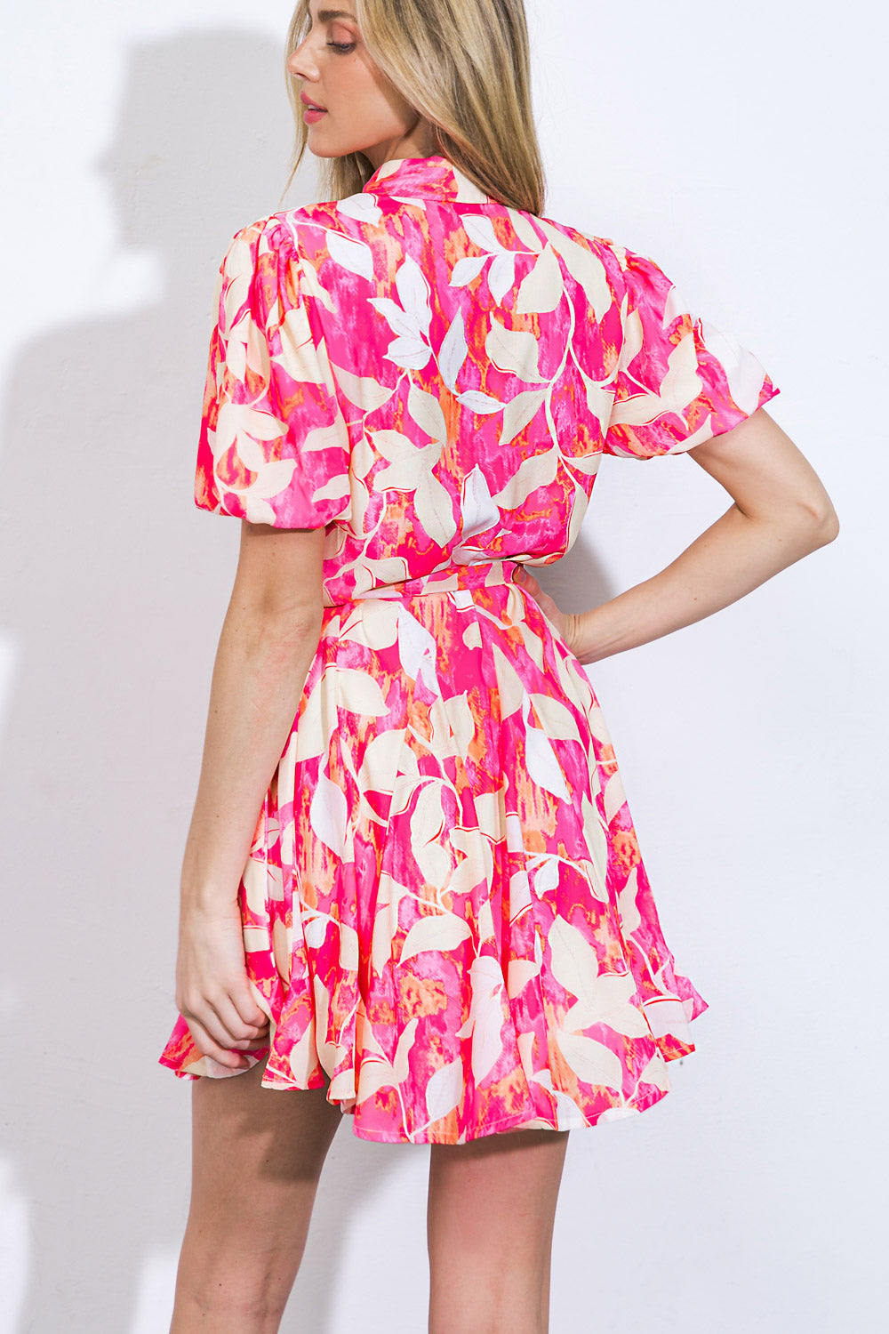 BE THE BLOSSOM WOVEN MINI DRESS