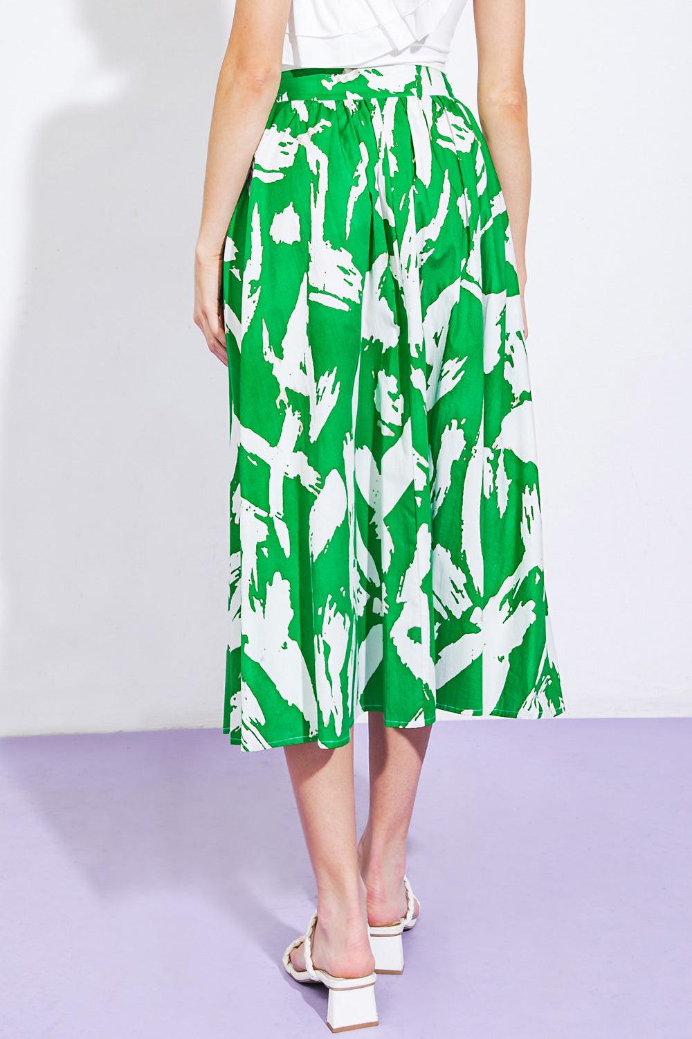 HAPPY TO BE HERE WOVEN SKIRT.