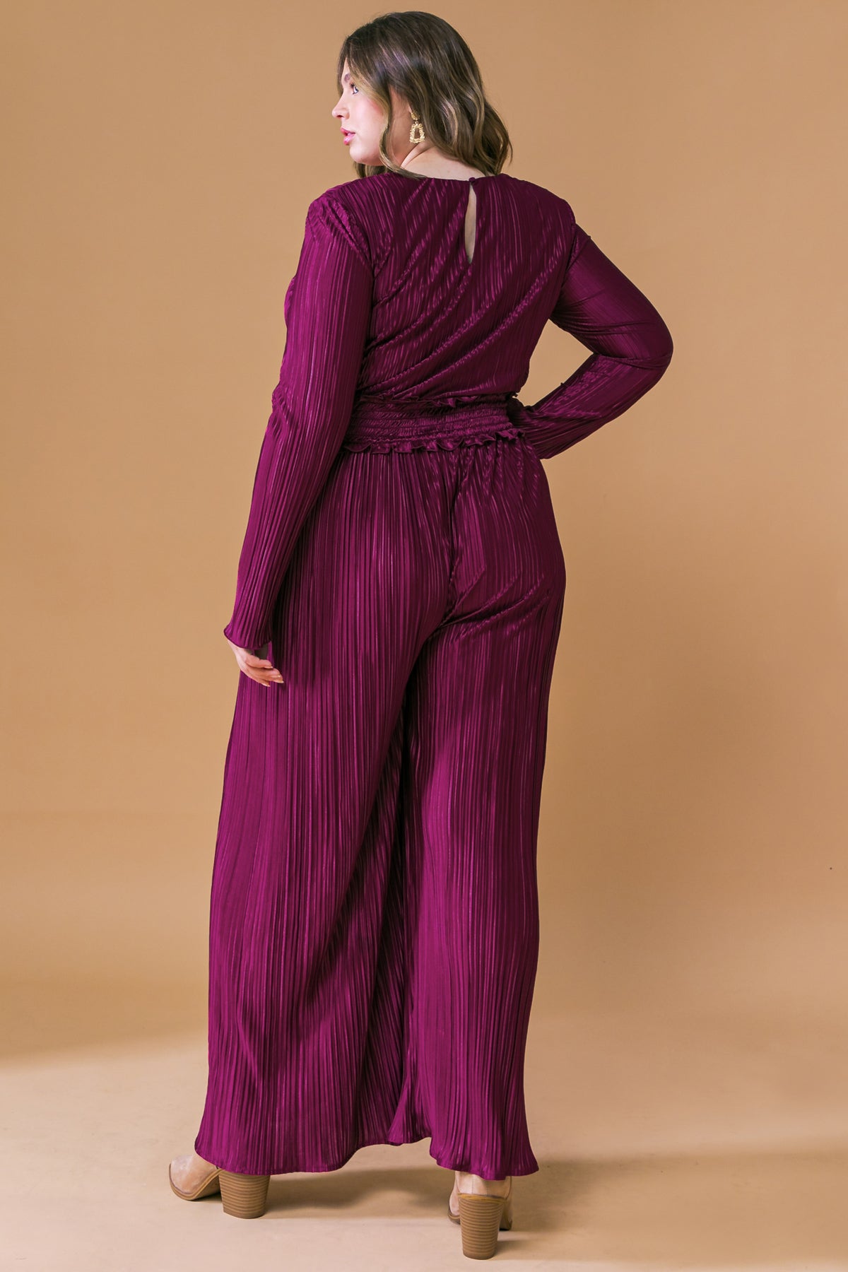 LOVELY AS CAN BE PLISSE JUMPSUIT