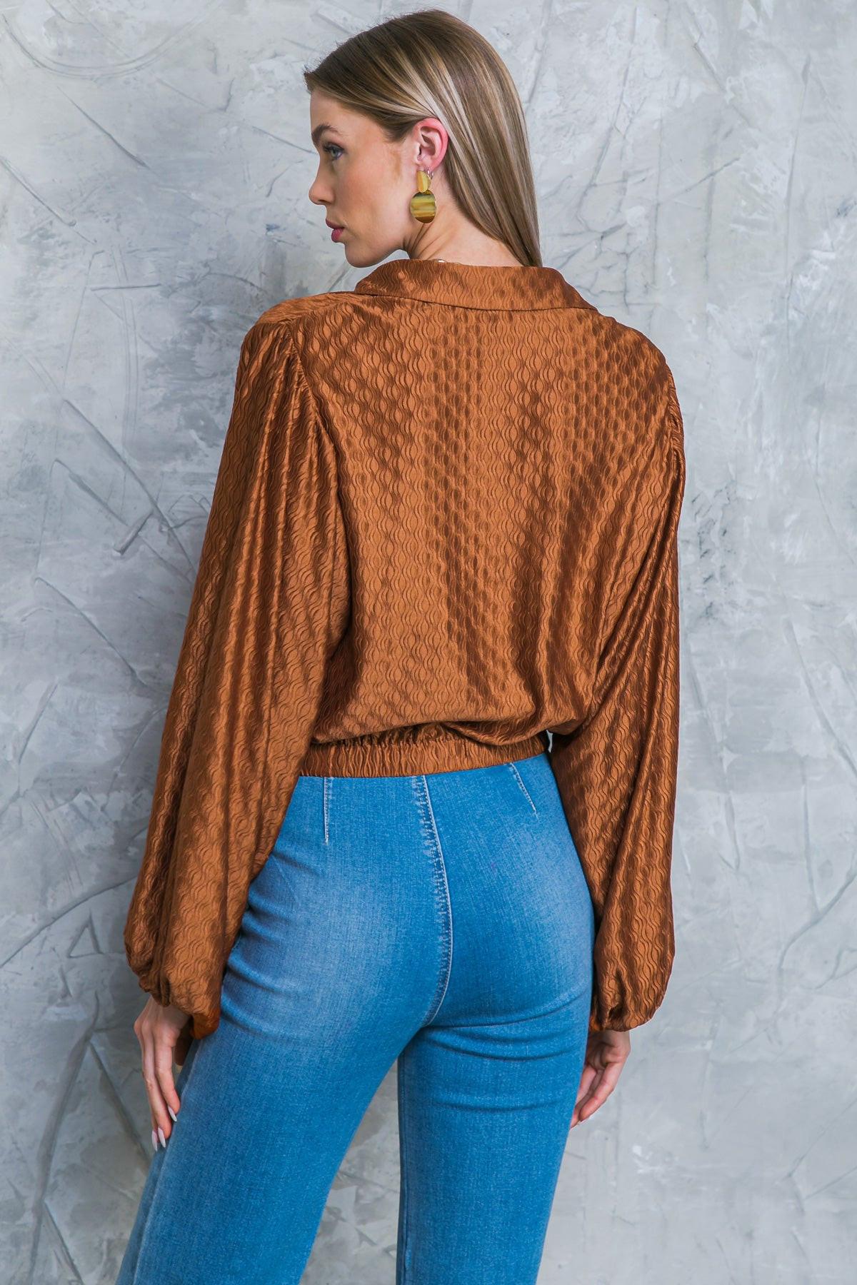 REGAL ROMANCE WOVEN TOP.