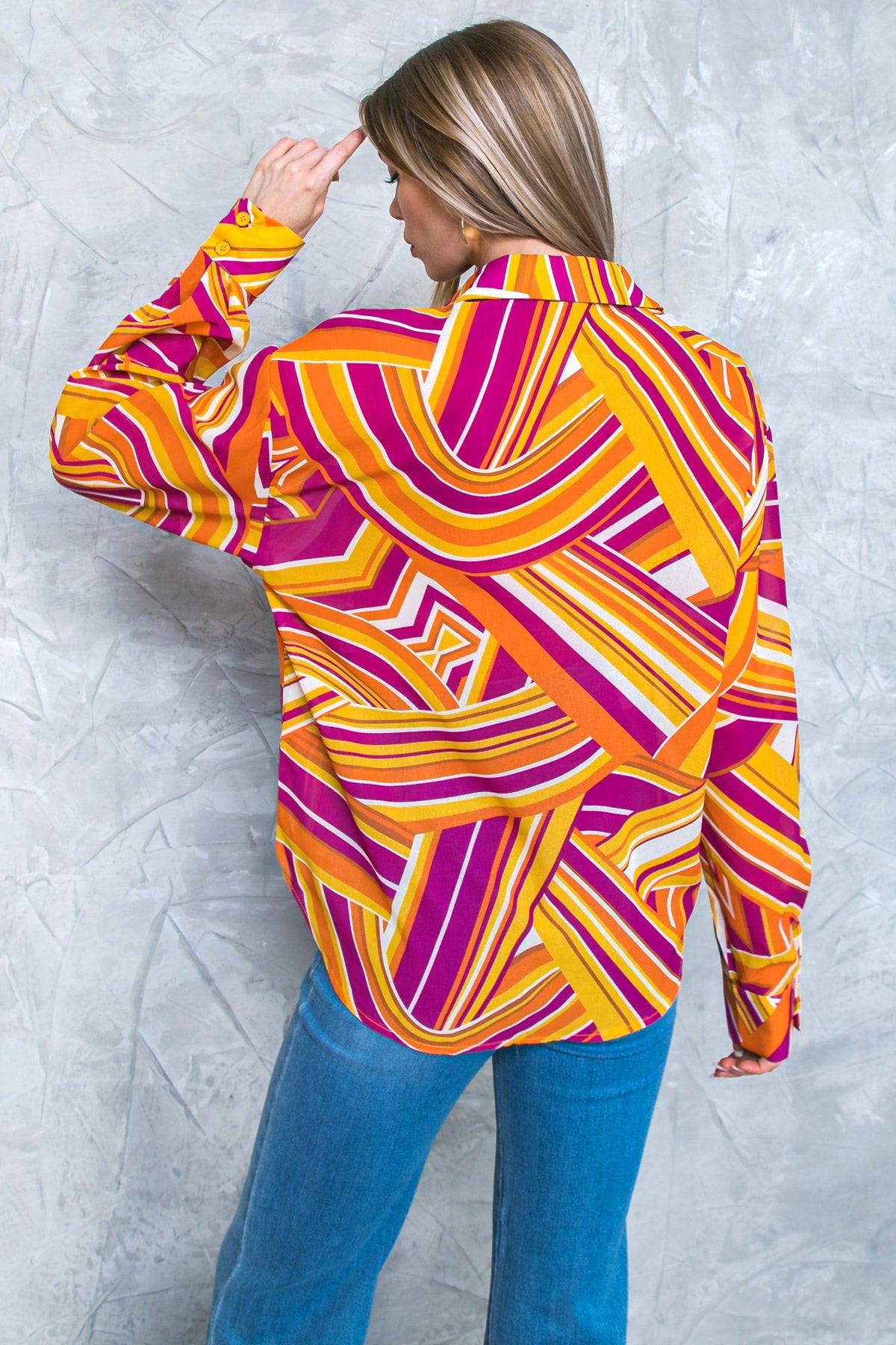 LIVELY CHAM WOVEN TOP.