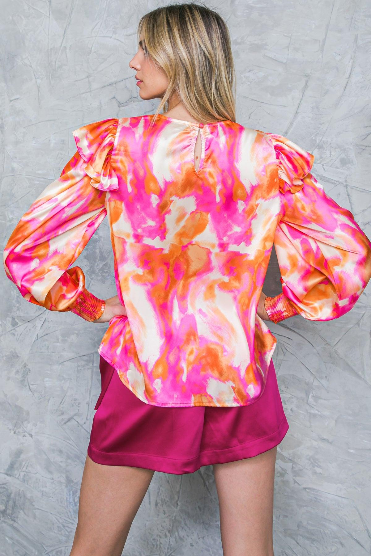 FEELING SPICE WOVEN TOP.