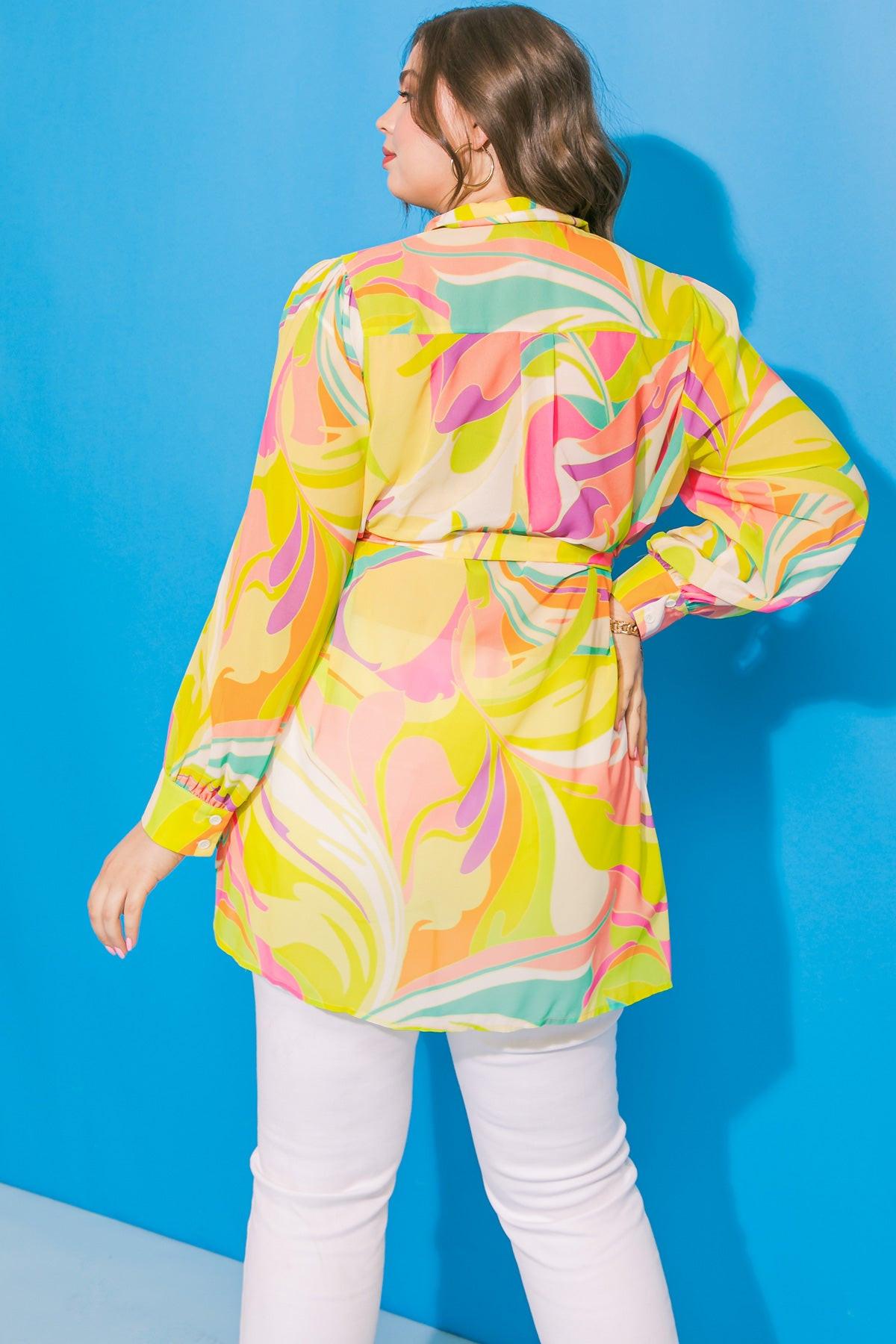 MAGIC ISLAND WOVEN TOP.
