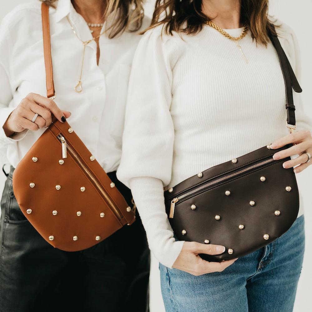 Chic Gold Studded Westlyn Bum Bag.