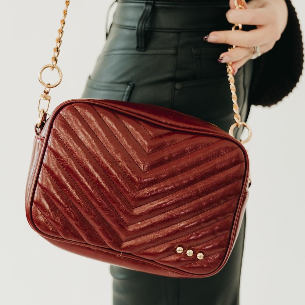 Coco Quilted Camera Crossbody Bag.