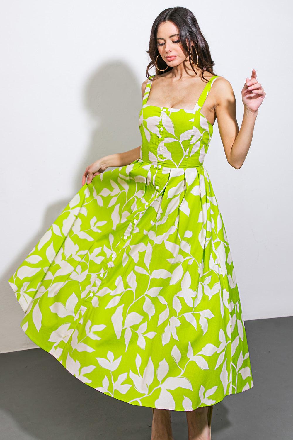 A PASSIONATE HEART WOVEN MIDI DRESS.