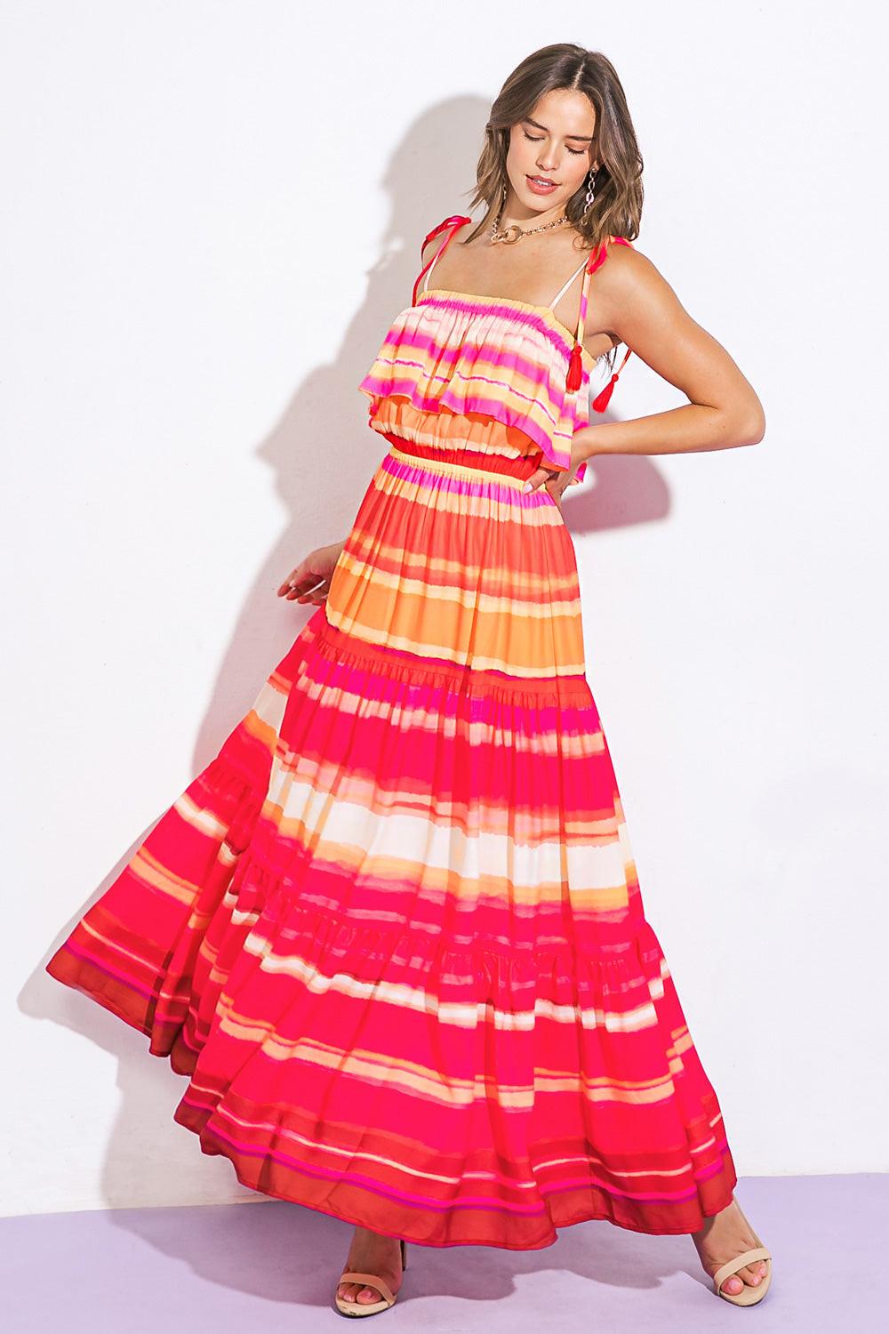 MY DEAREST DARLING WOVEN MAXI DRESS.