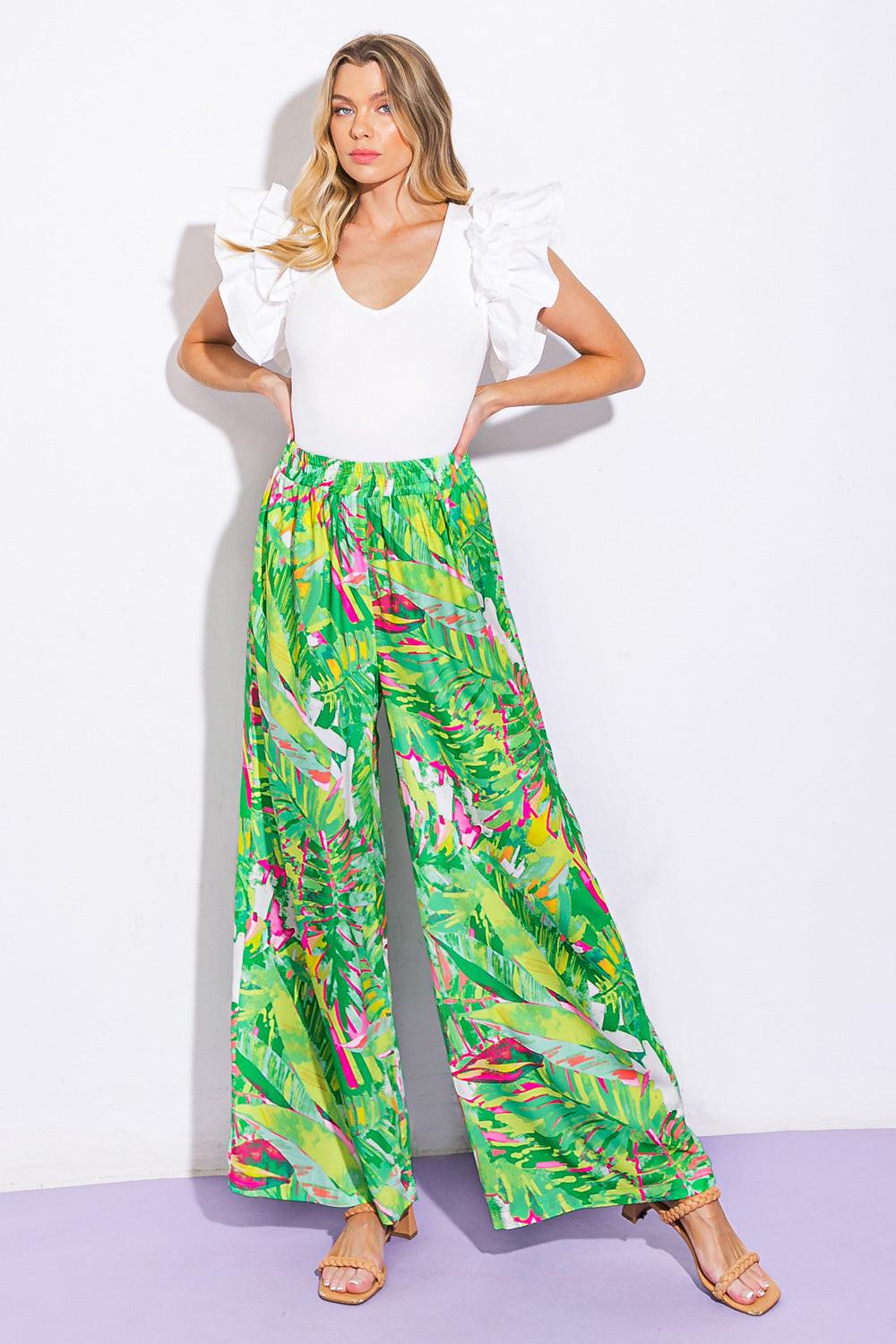 REACH OUT MY WOVEN PANTS.