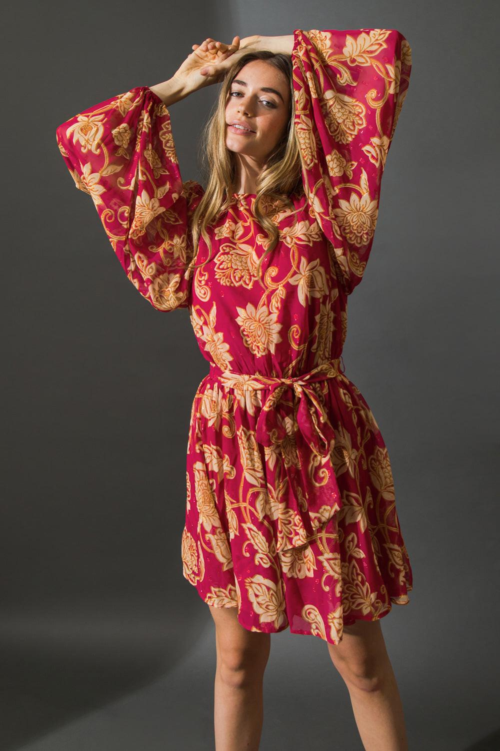 ONE THAT GOT AWAY WOVEN MINI DRESS.