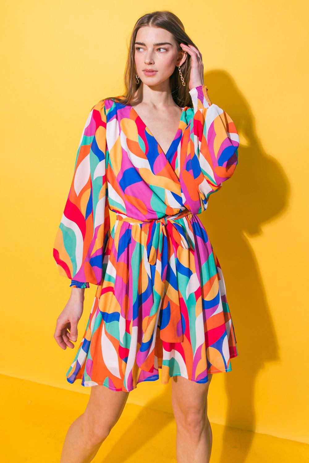 BOSTON GET AWAY WOVEN MINI DRESS.